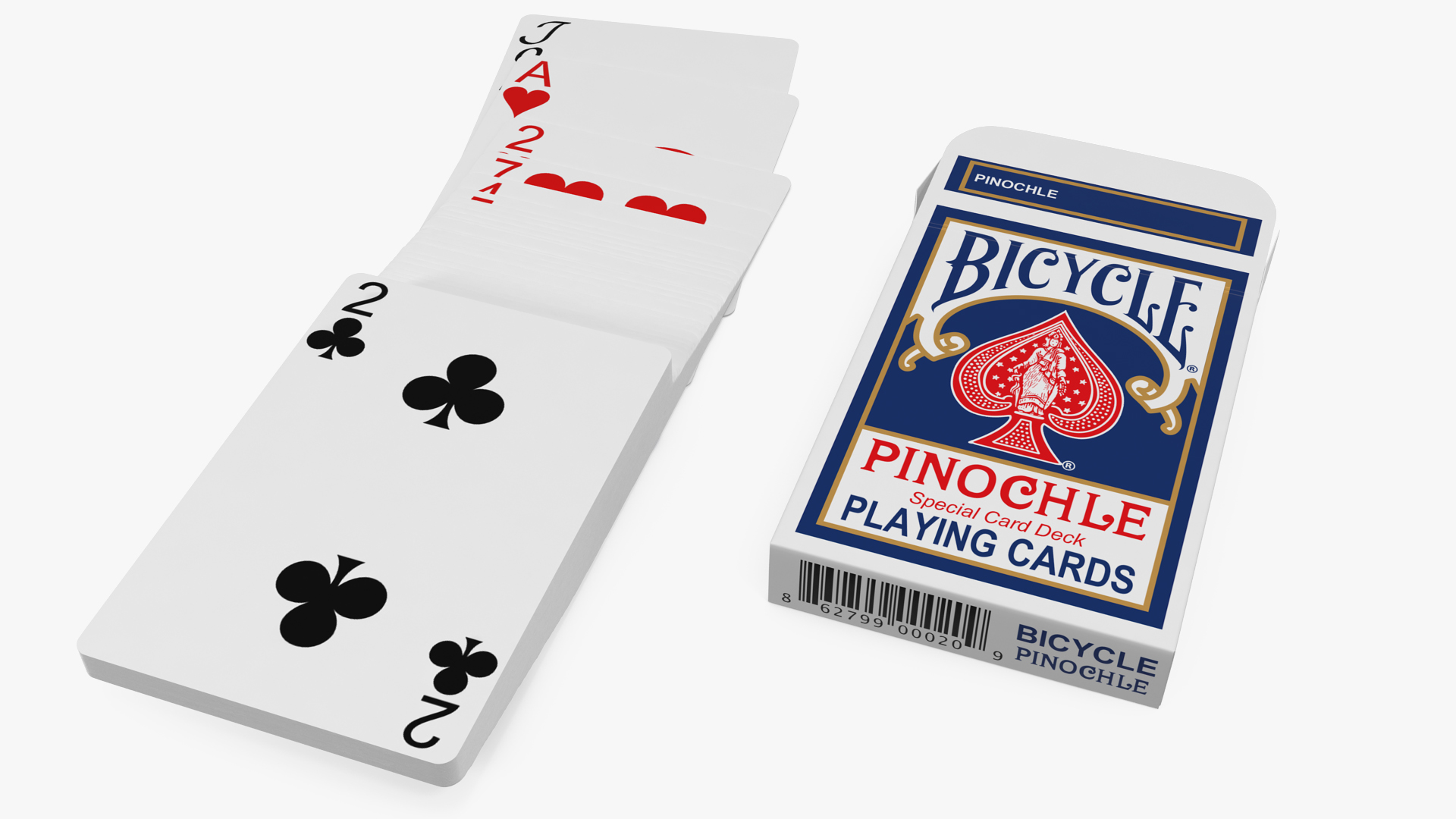 3D Opened Poker Cards Deck model