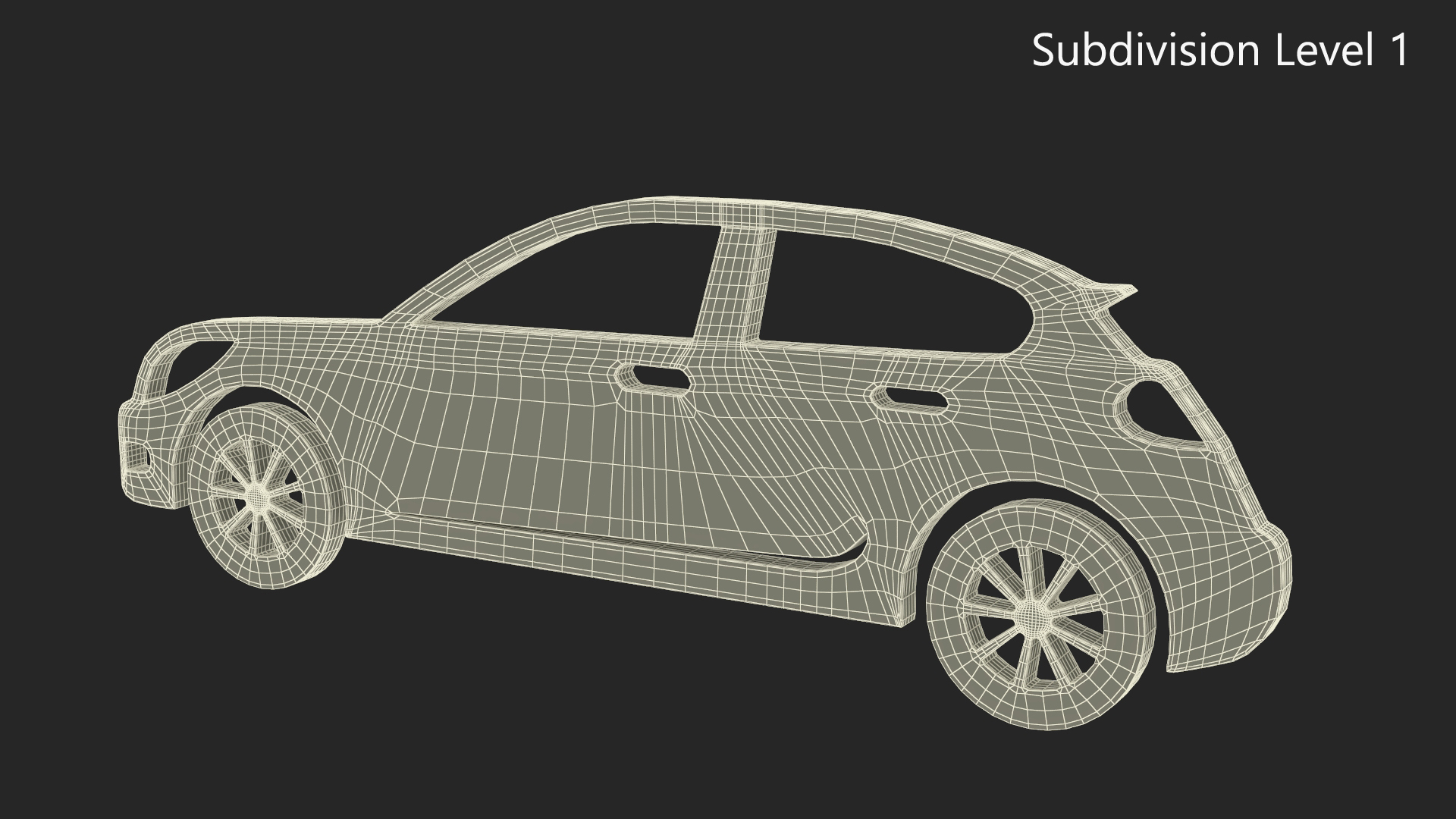 Car Hatchback Silhouette 3D model