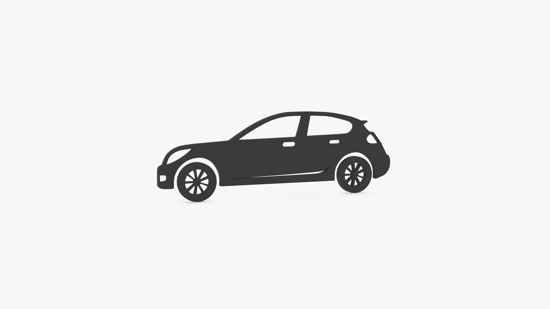 Car Hatchback Silhouette 3D model