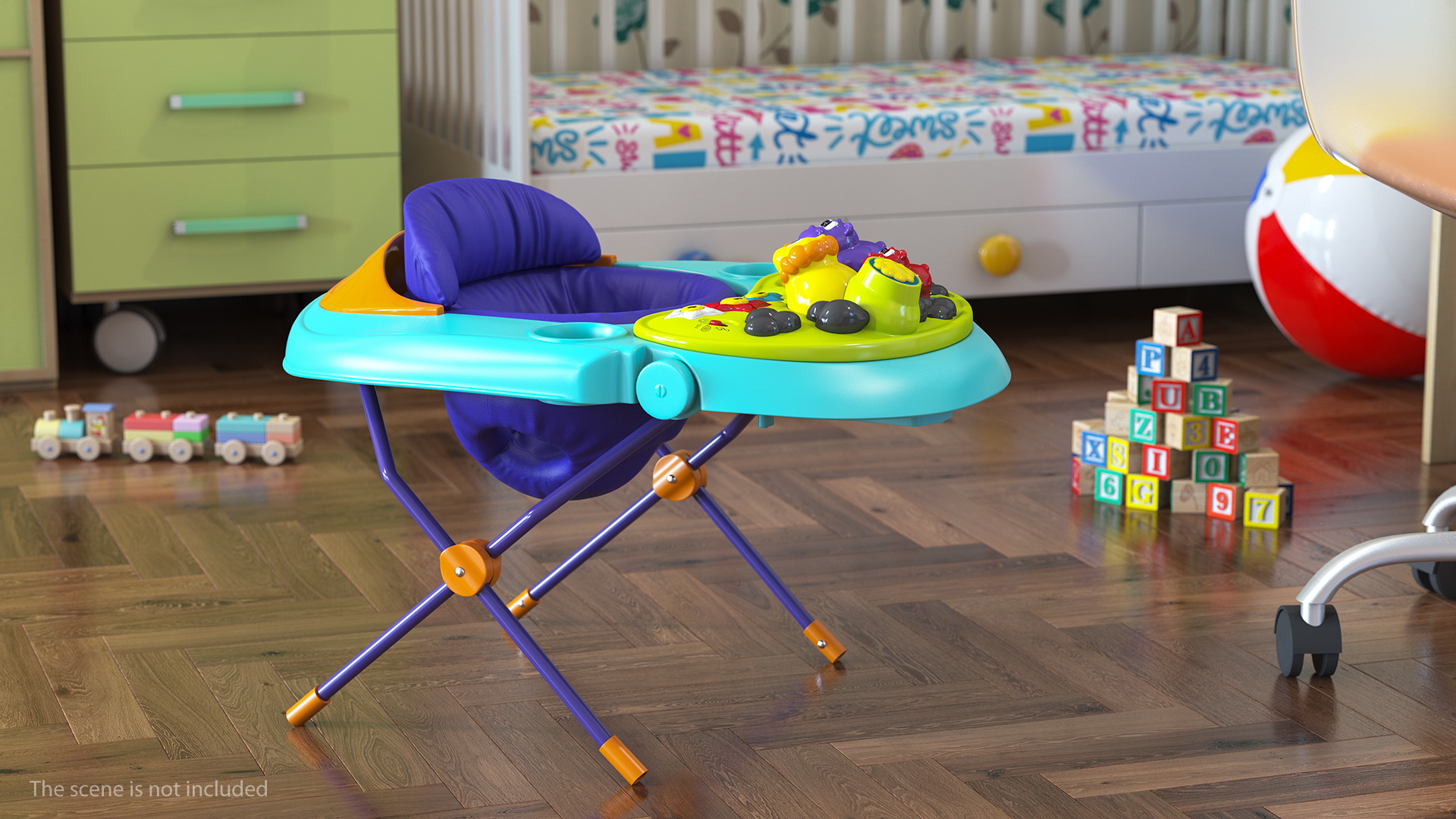 Baby Seat with Toys 3D model