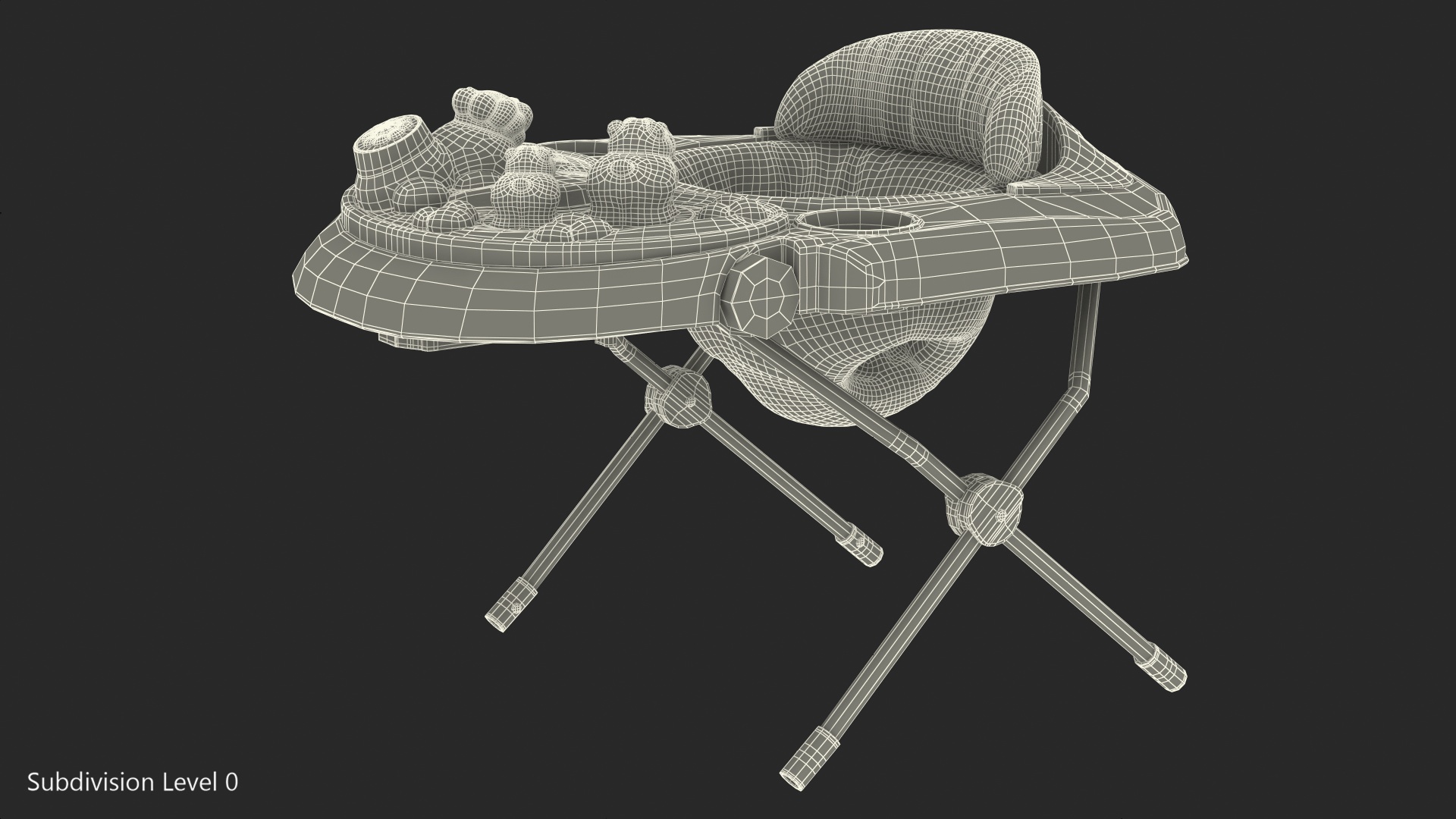 Baby Seat with Toys 3D model