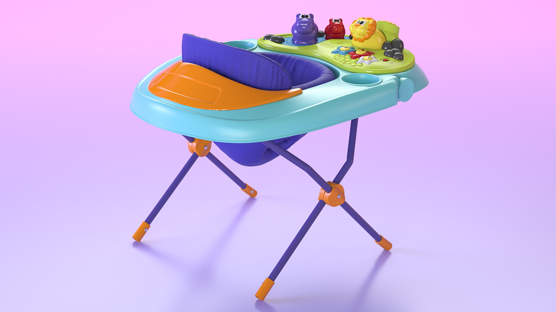 Baby Seat with Toys 3D model