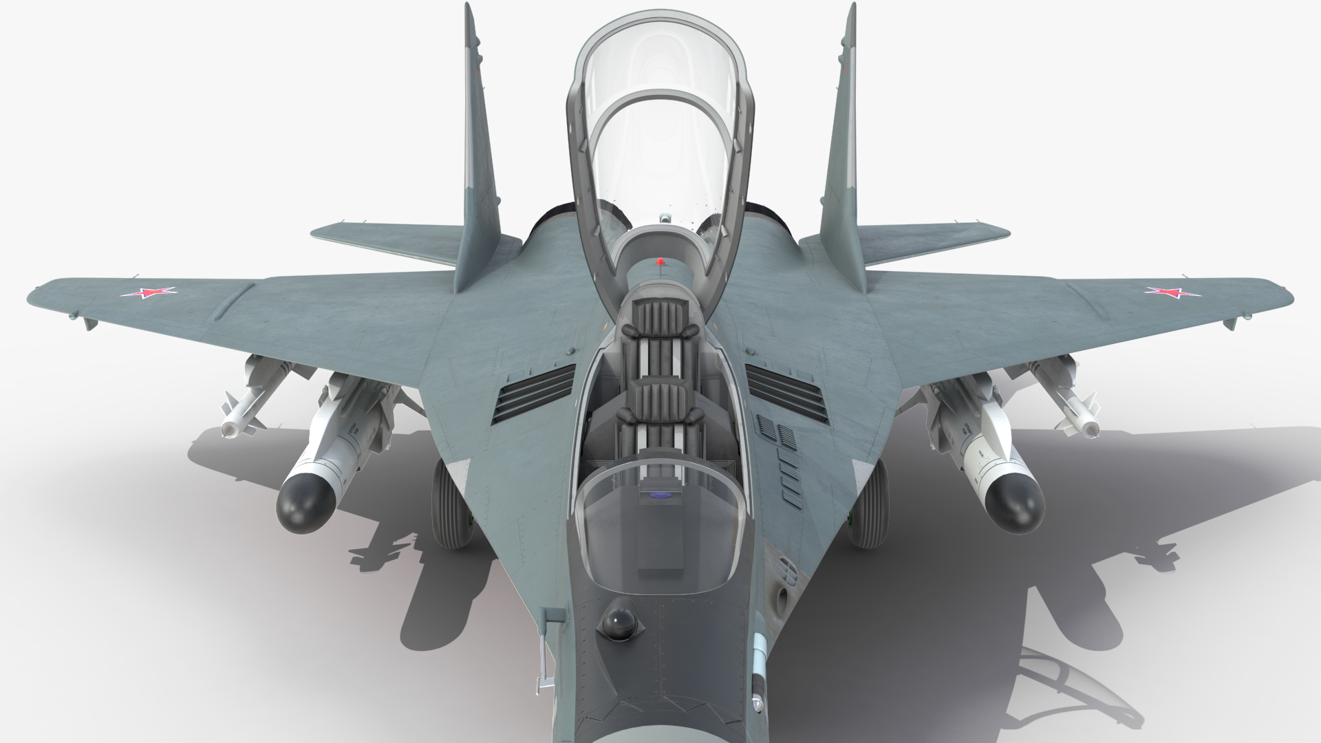 MiG 29 KUBR Tandem Aircraft Russian Navy with Armament 3D model