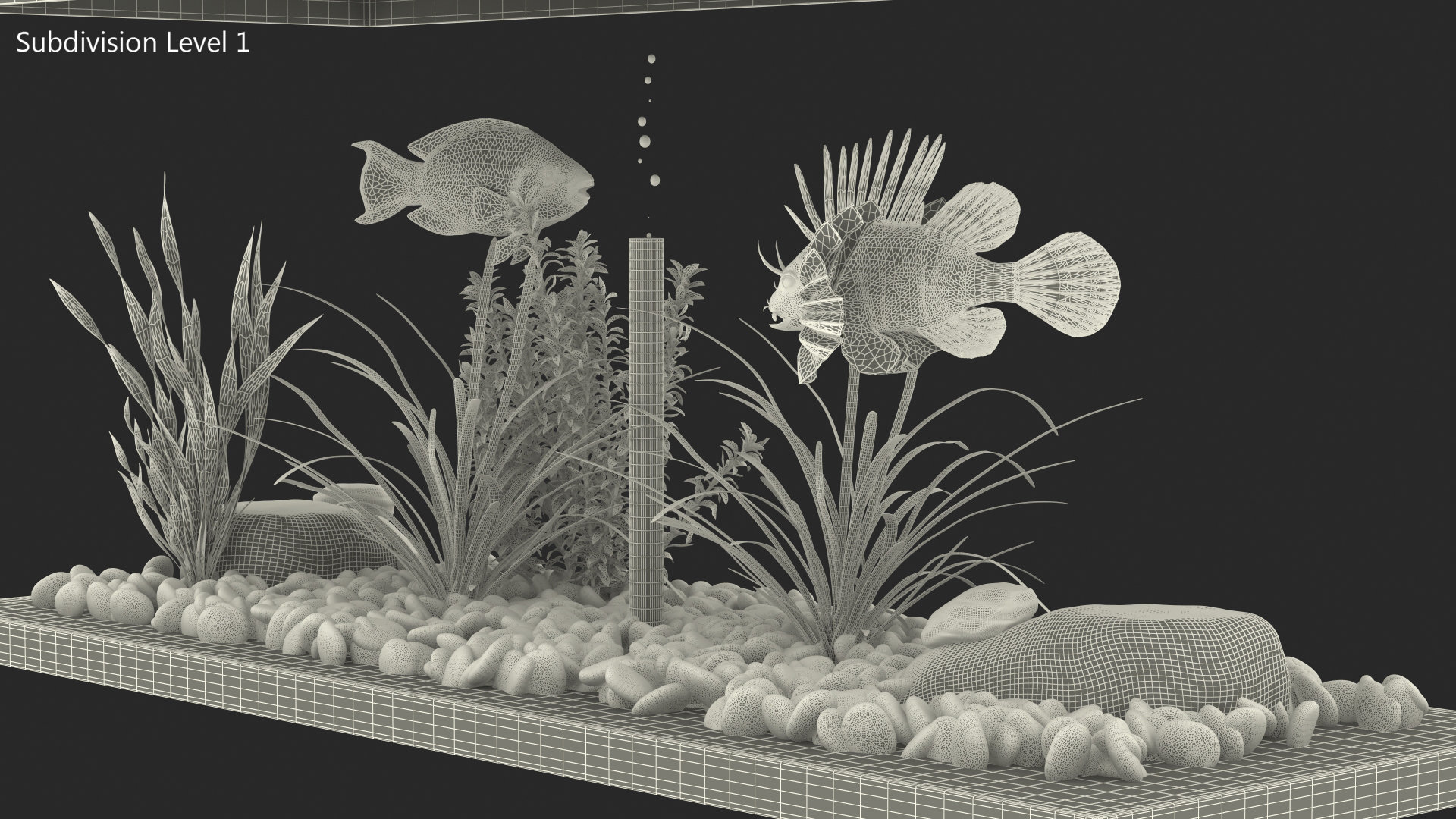 Aquarium Long Black 3D model