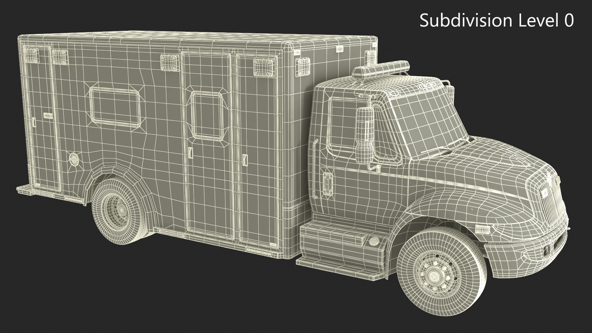 3D model Ambulance Truck