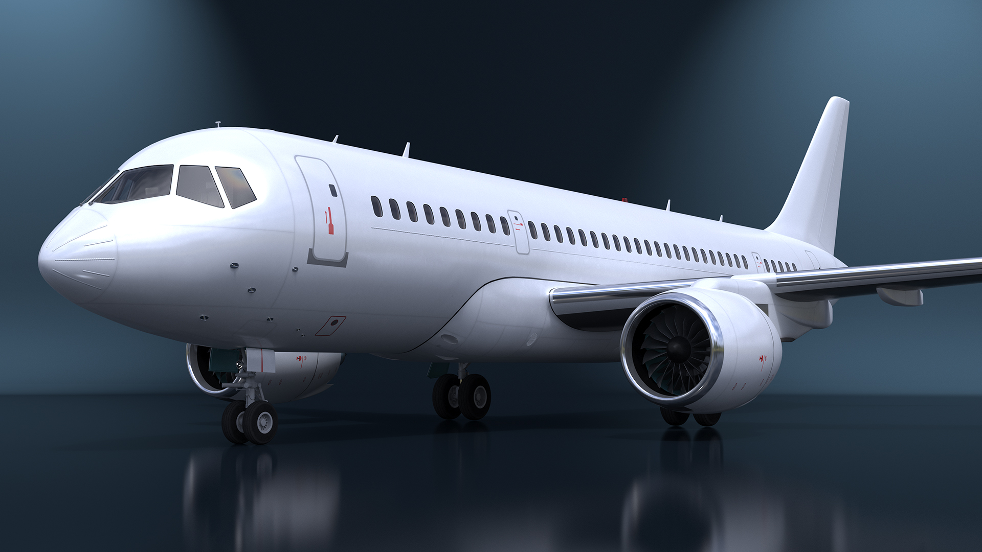 Narrow Body Airliner Rigged 3D