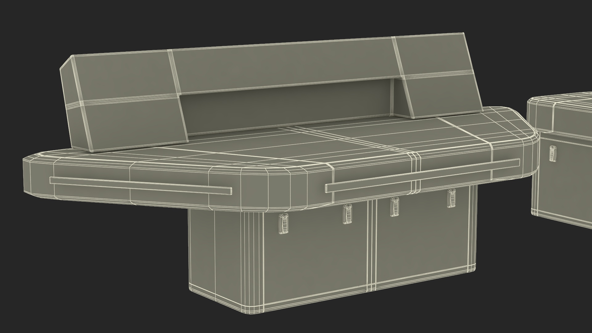 3D Ship Bridge Tables model