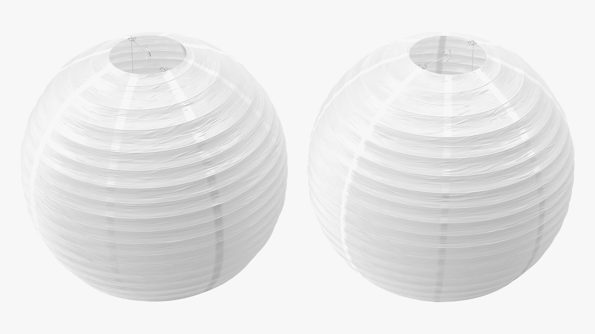 3D model Round Paper Lantern White