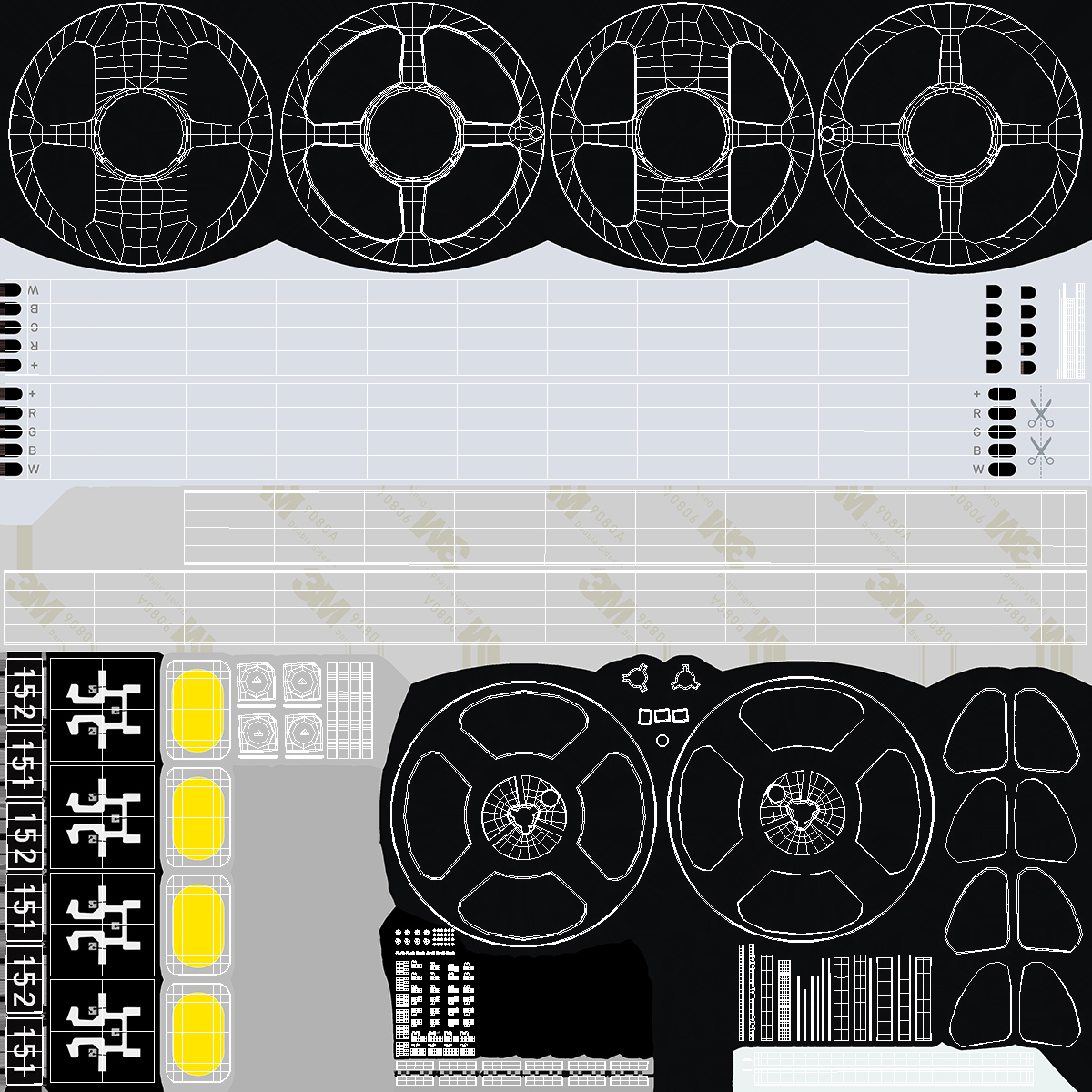 3M LED Strip Lights Tape 3D model