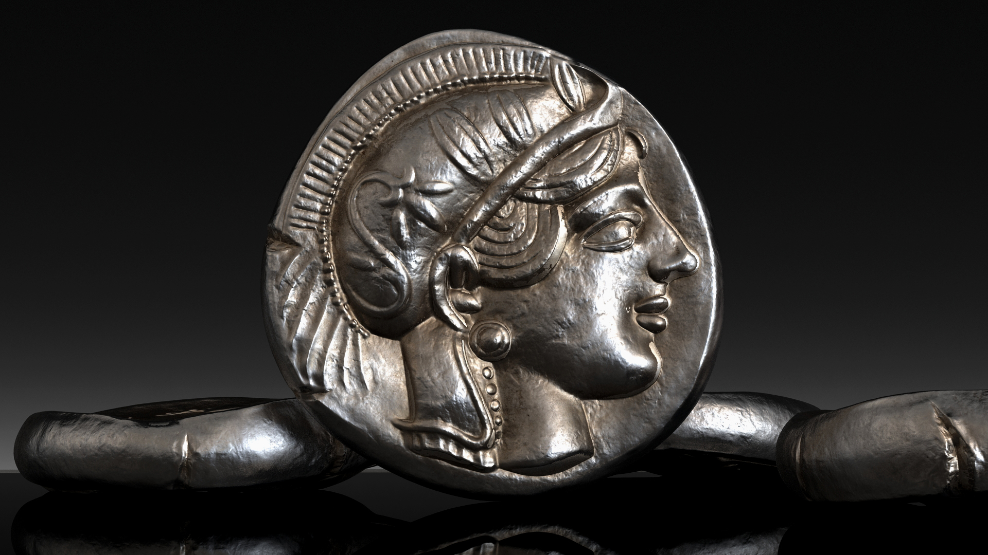 3D Tetradrachm Athens Ancient Coin