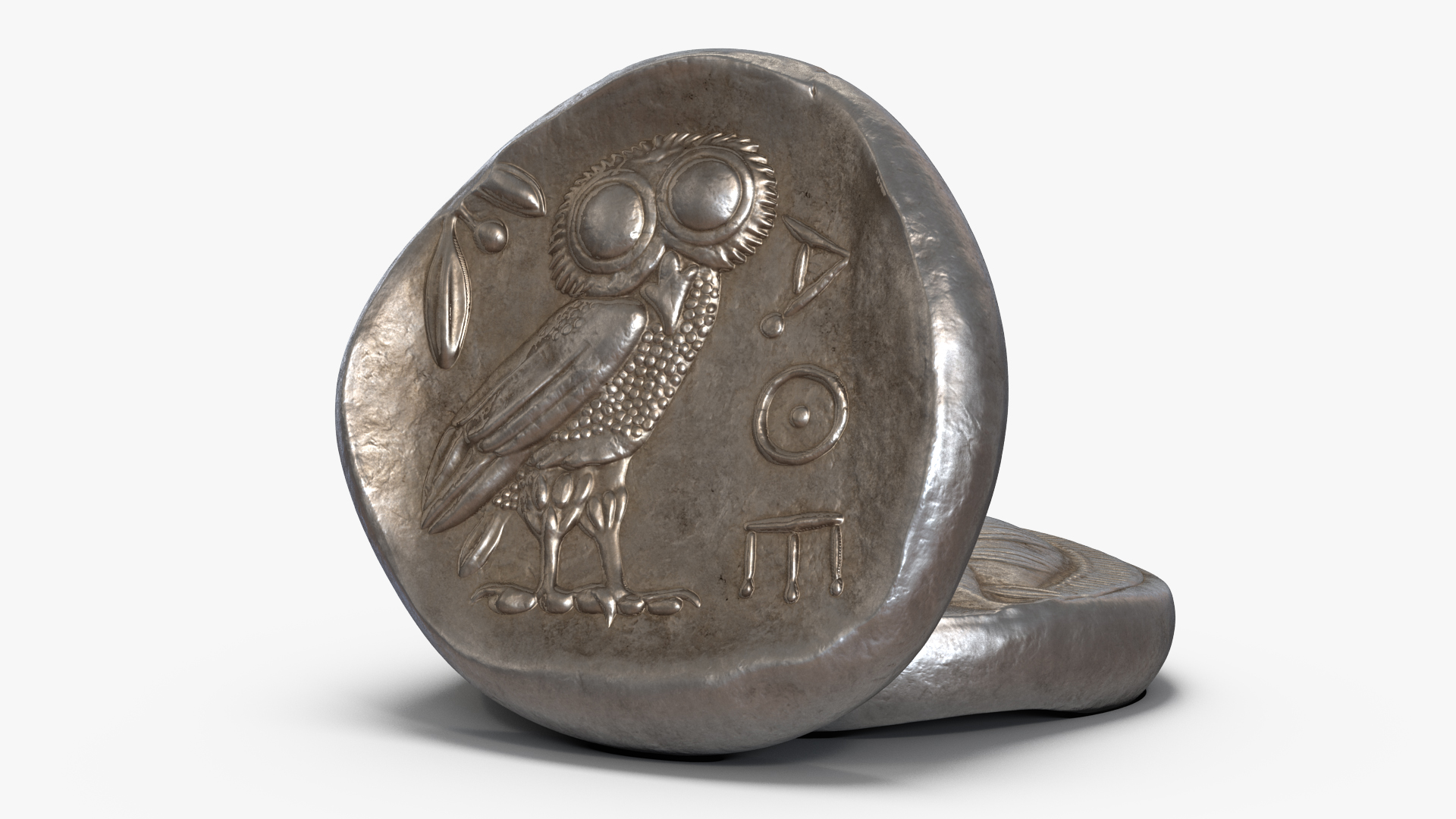 3D Tetradrachm Athens Ancient Coin