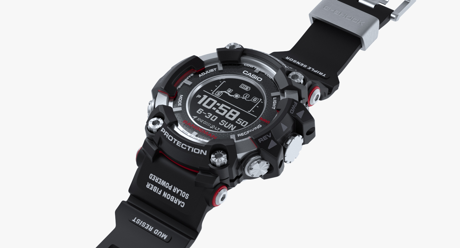 3D Casio G-Shock Rangeman GPR B1000 Black model