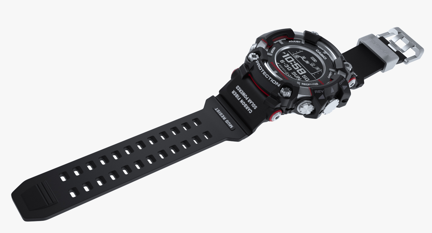 3D Casio G-Shock Rangeman GPR B1000 Black model