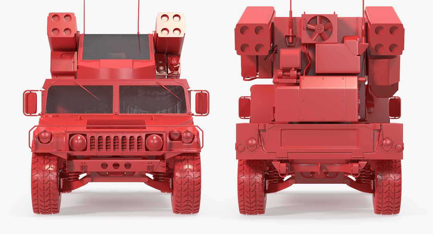 3D HMMWV M998 Equipped with Avenger Simple Interior Camo model