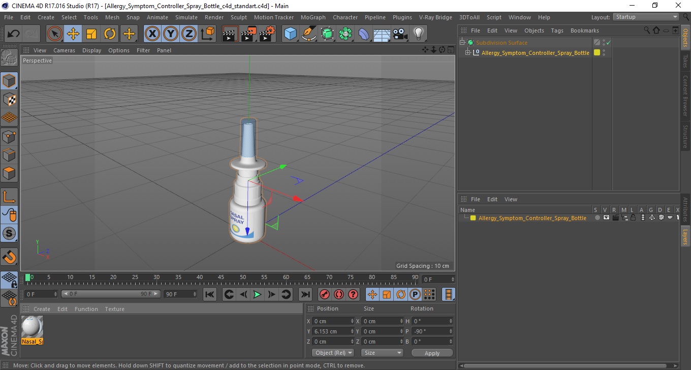 Allergy Symptom Controller Spray Bottle 3D model