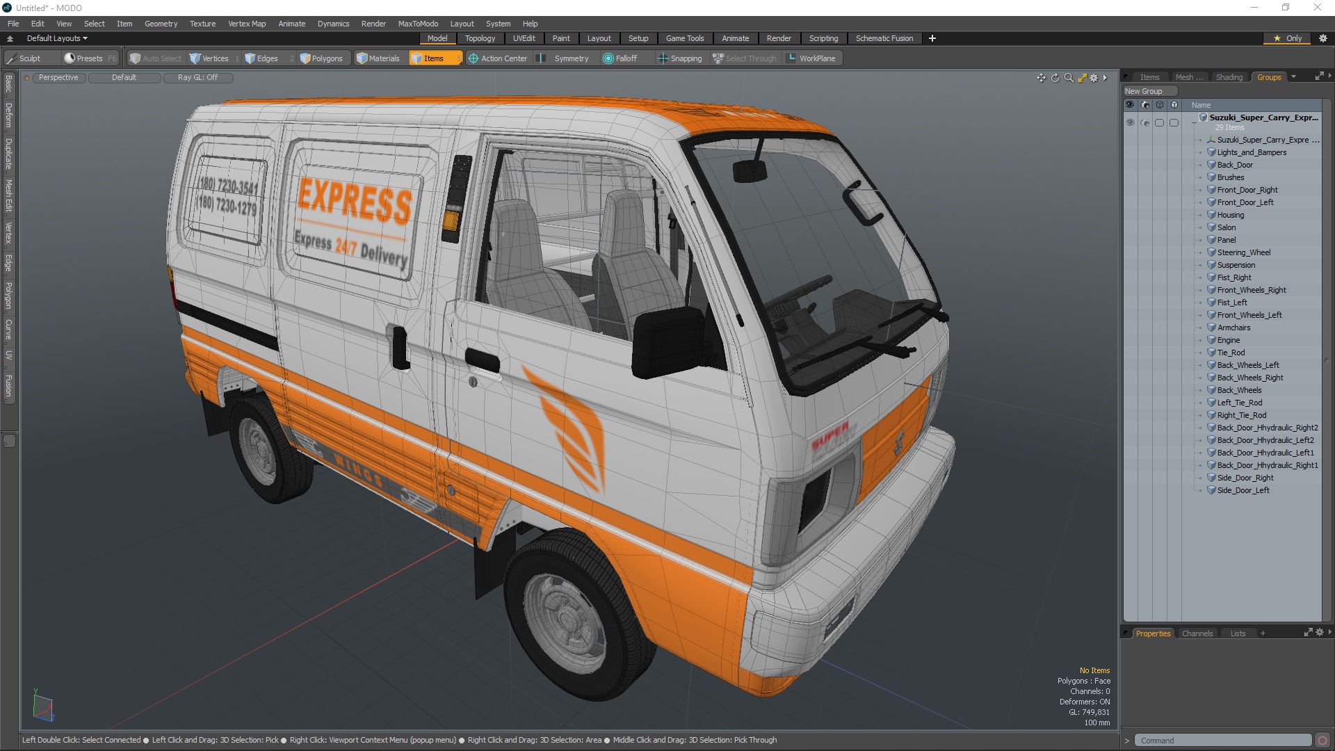 Suzuki Super Carry Express Delivery Van 3D model