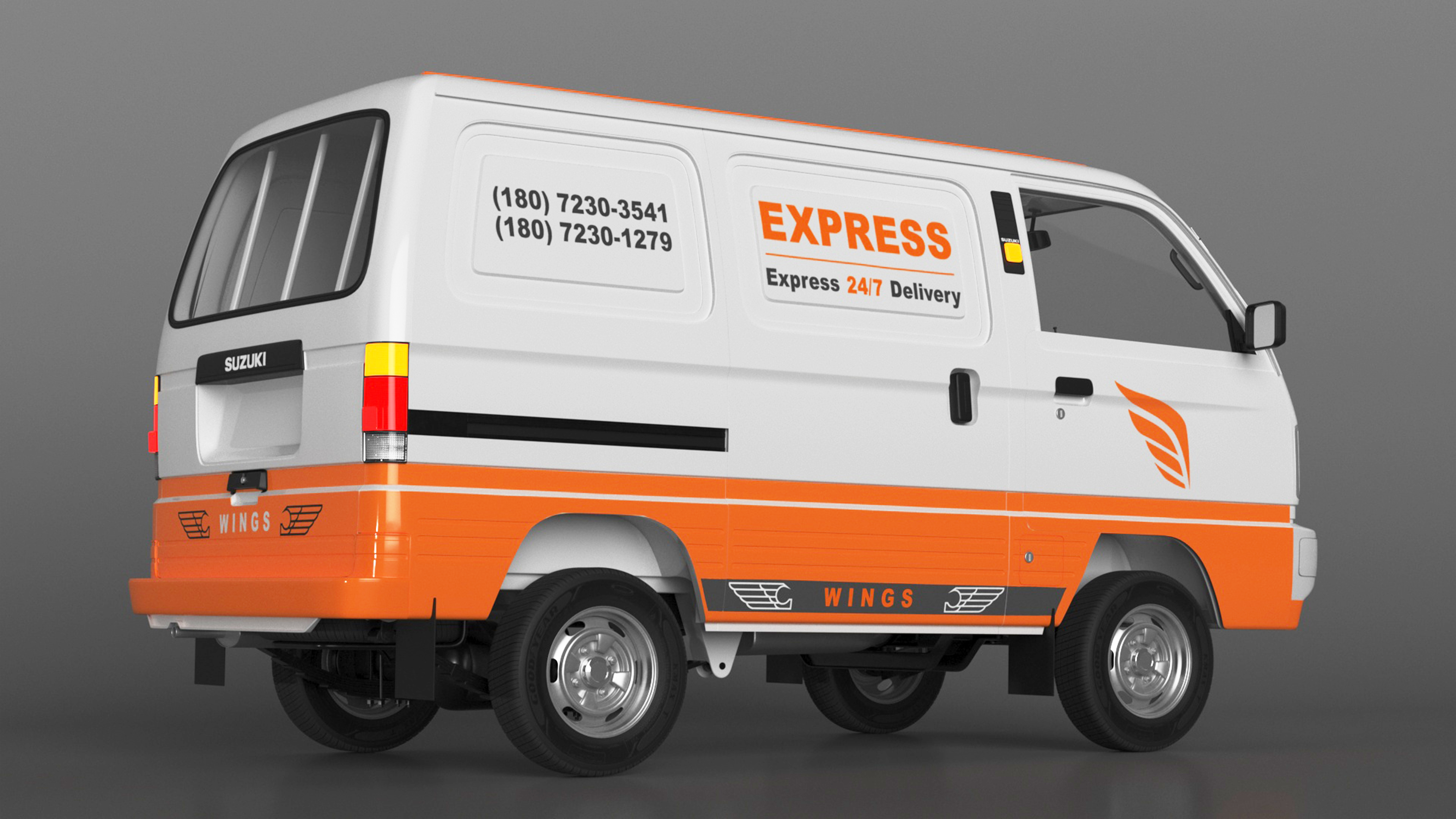 Suzuki Super Carry Express Delivery Van 3D model