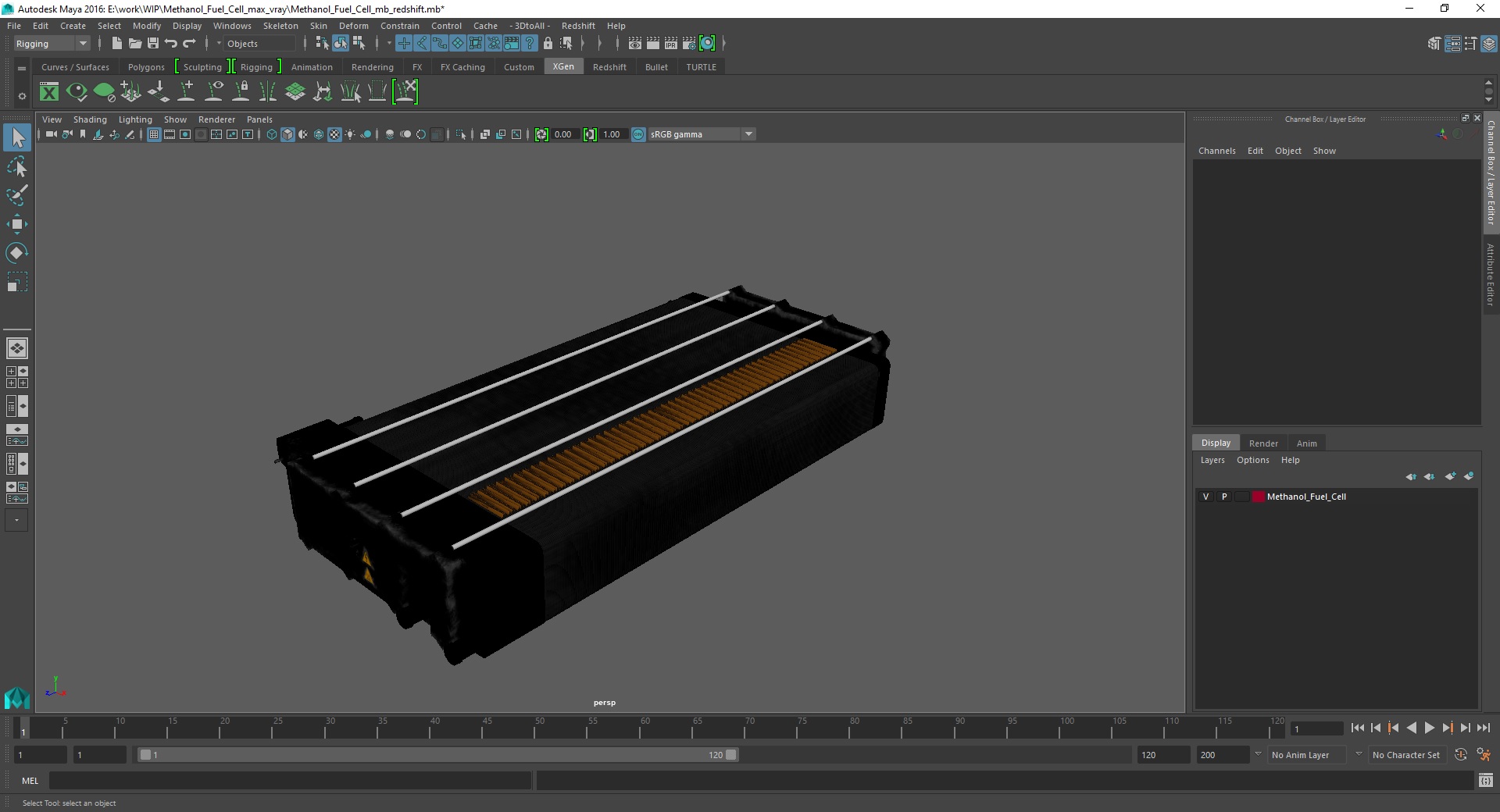 3D Methanol Fuel Cell model