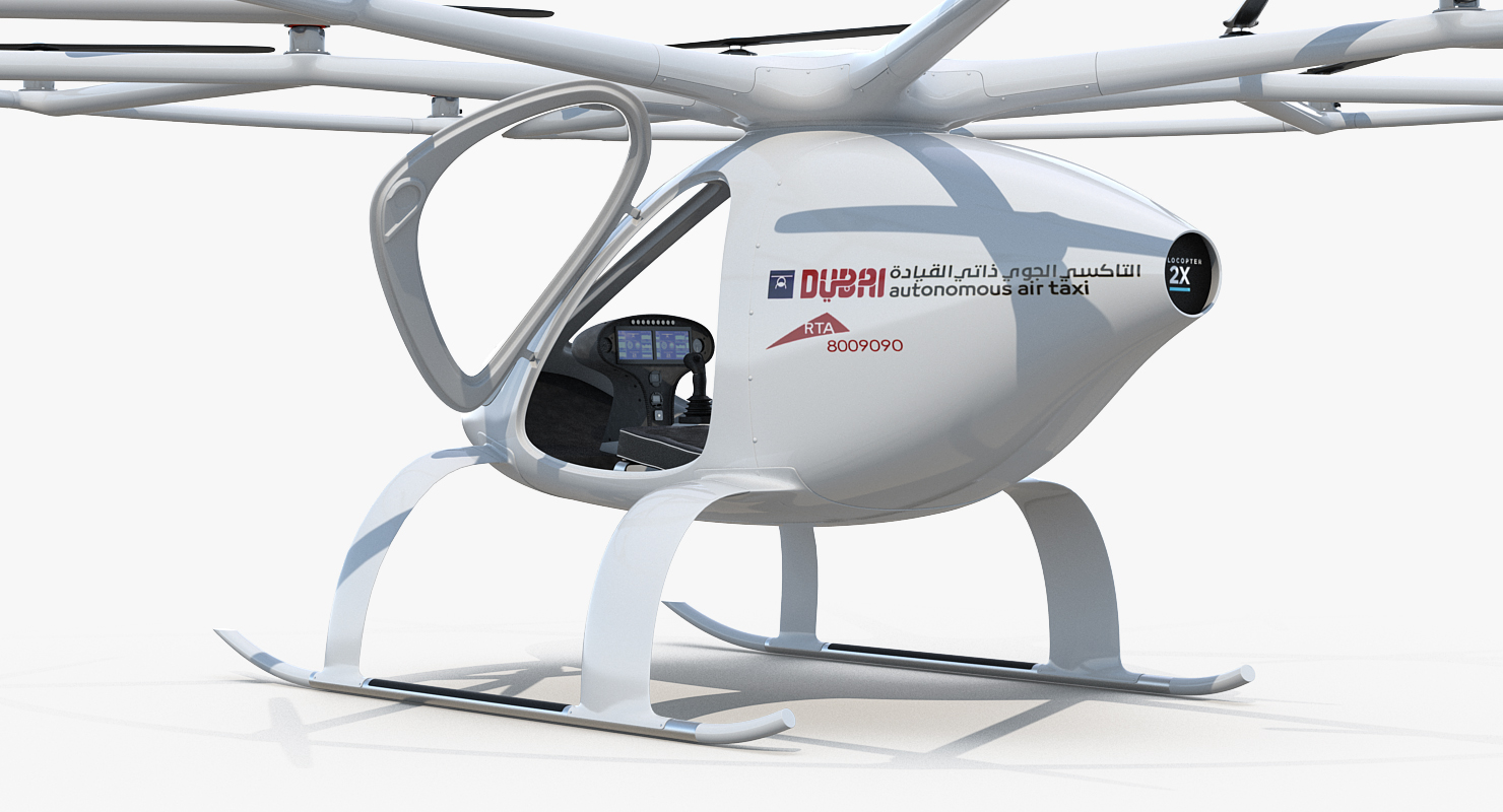 Autonomous Air Taxi in Dubai Volocopter 2X 3D