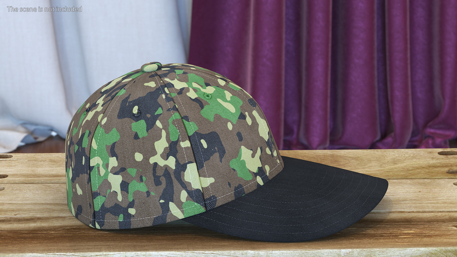 3D Baseball Cap Camouflage model