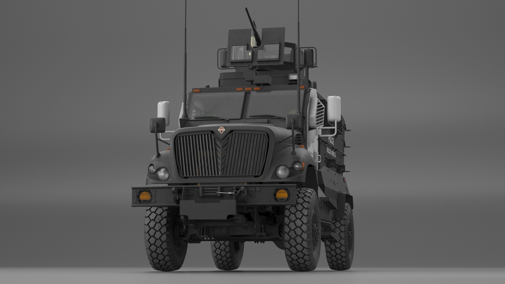 3D Police MRAP Vehicle International MaxxPro