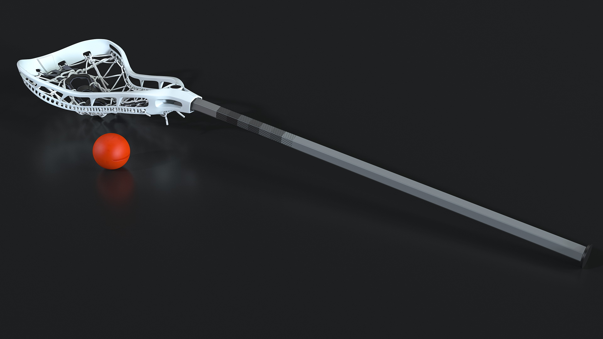 Lacrosse Stick with Ball 3D model