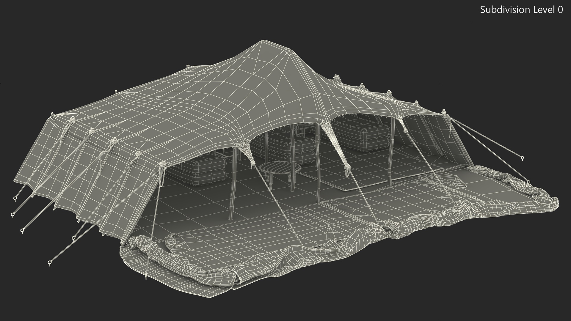 Traditional Bedouin Tent 3D model