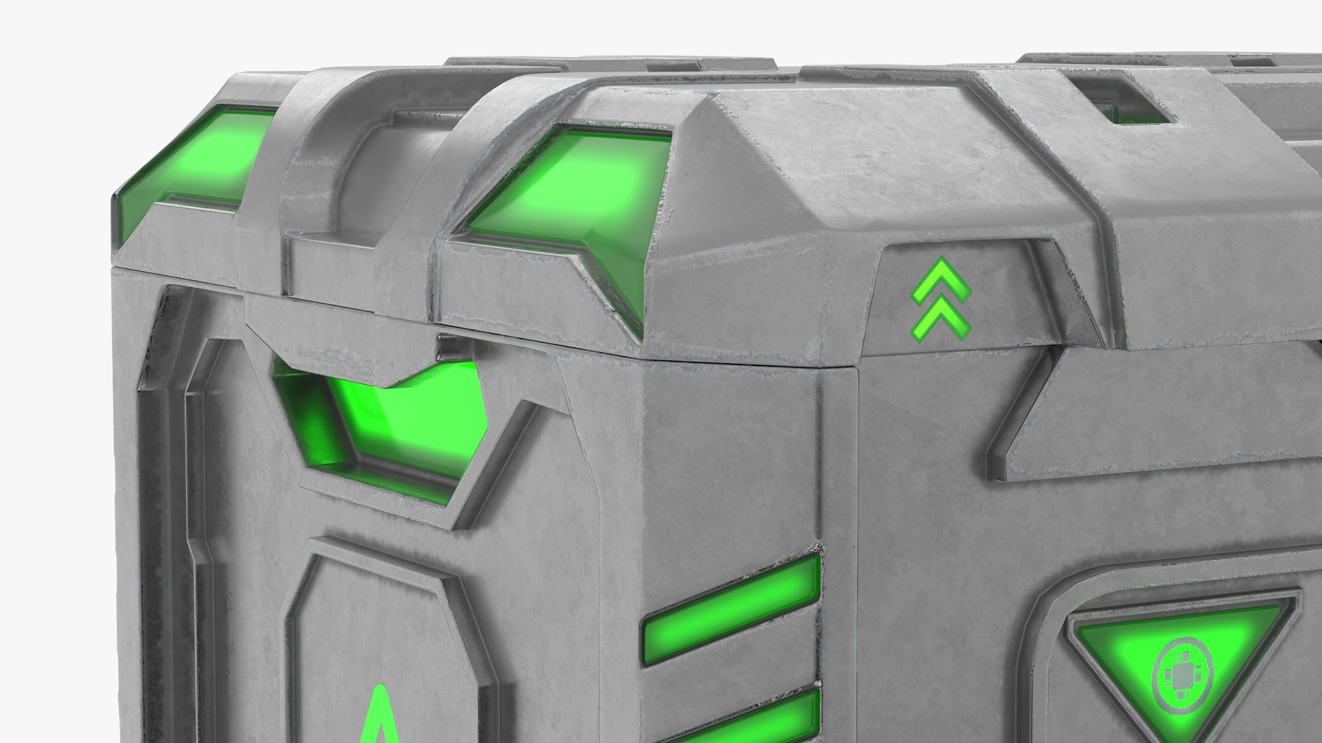 3D Metal Futuristic Storage Box model