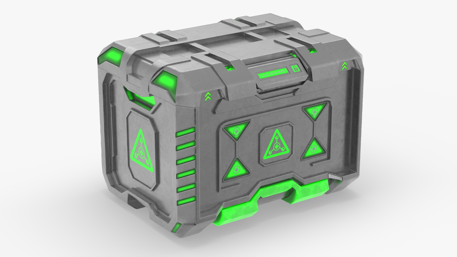 3D Metal Futuristic Storage Box model