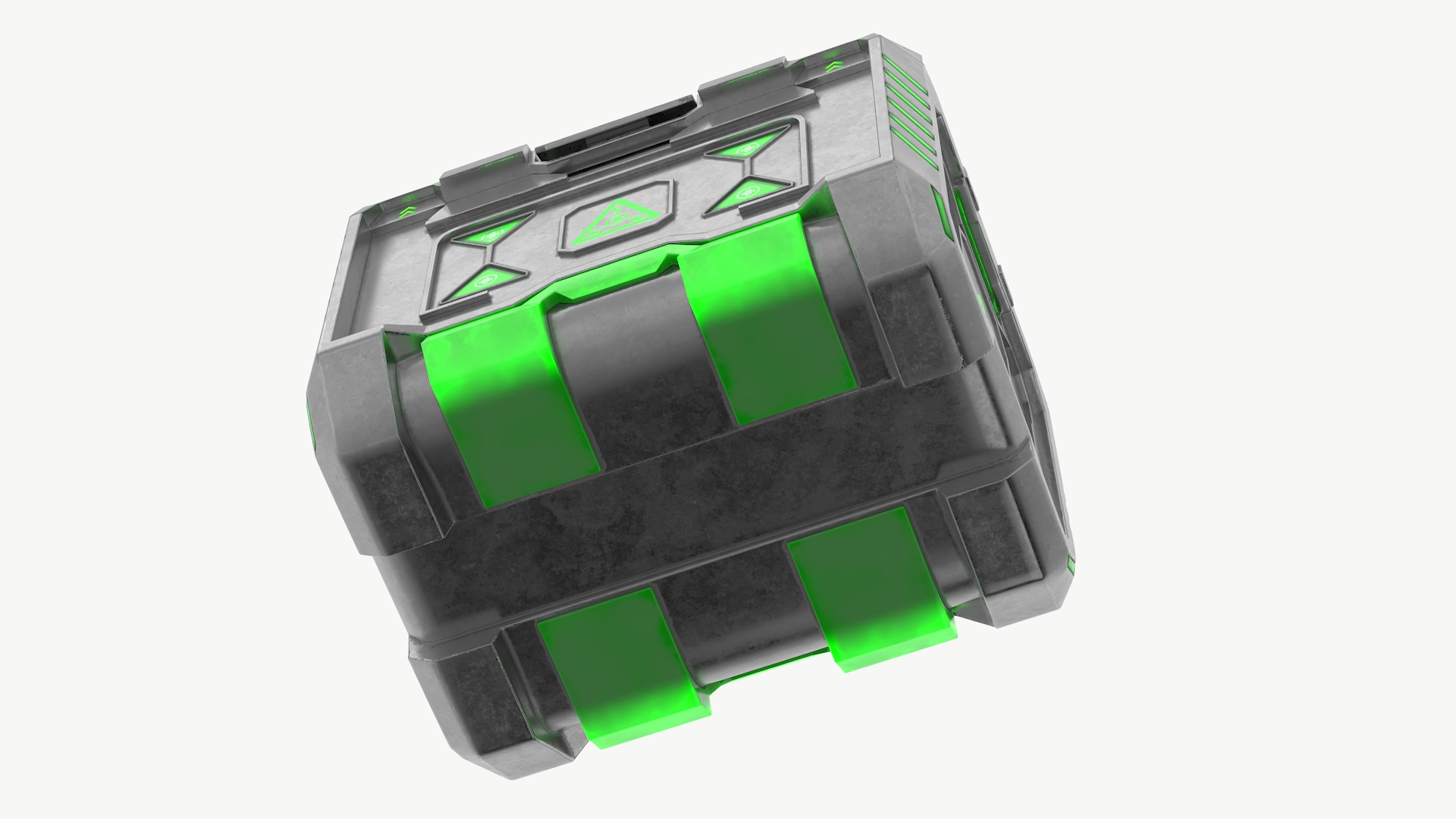 3D Metal Futuristic Storage Box model