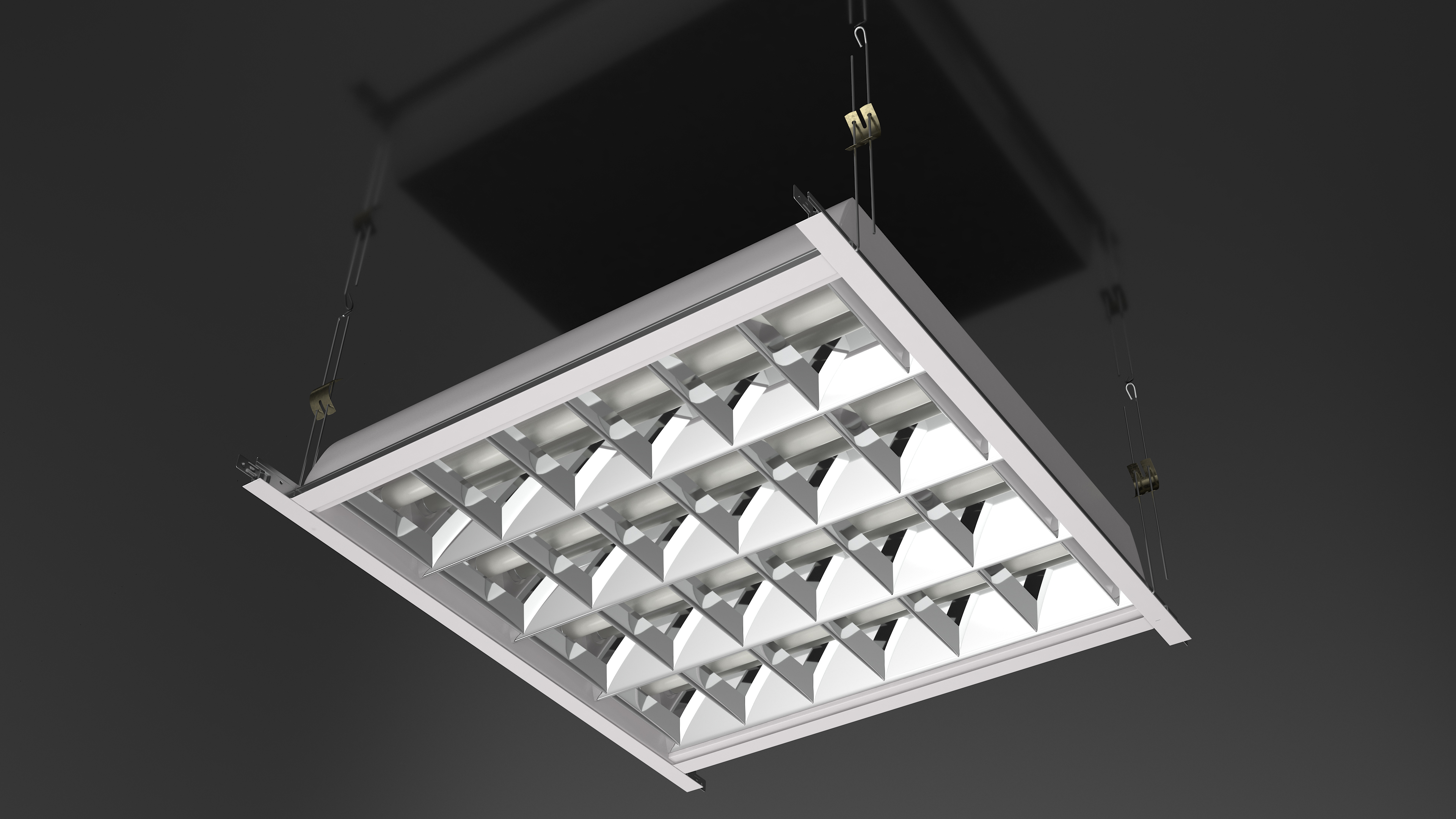 3D LED Grid Ceiling Light OFF