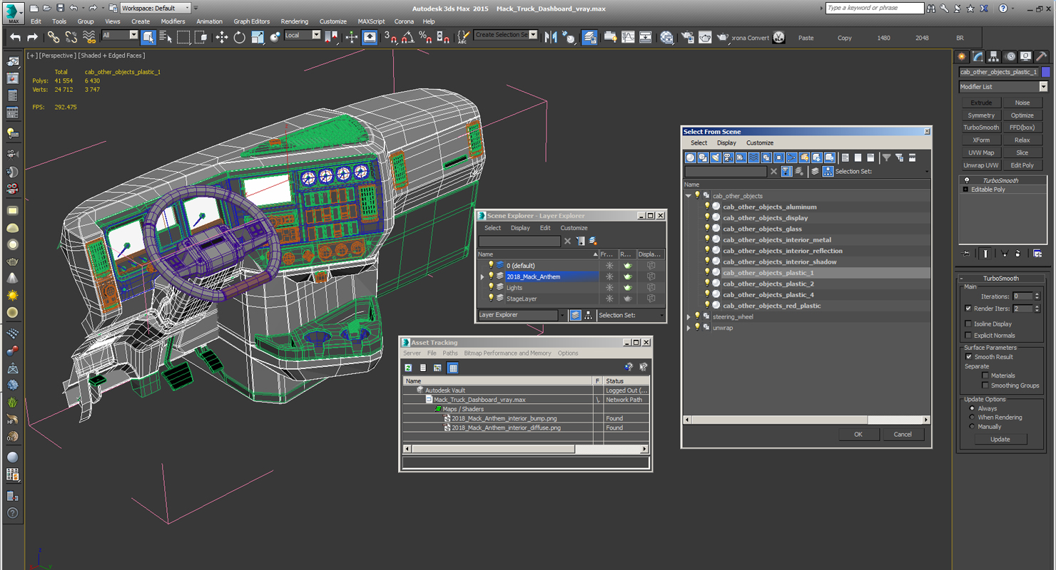 3D model Mack Truck Dashboard