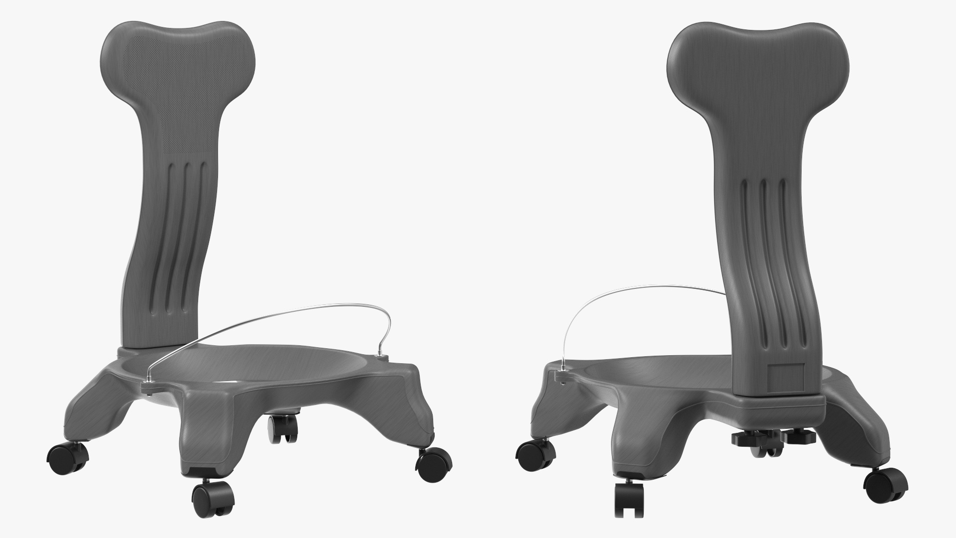 Gaiam Chair Grey Empty 3D