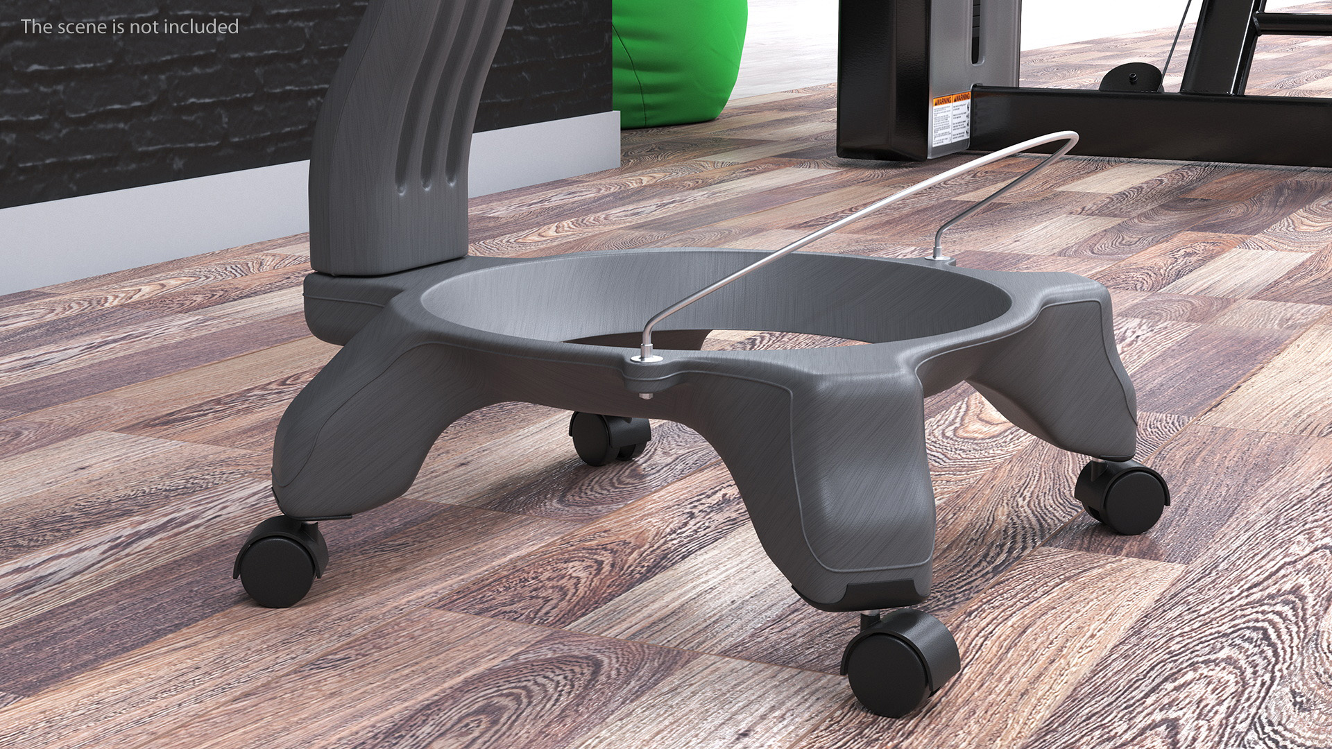 Gaiam Chair Grey Empty 3D