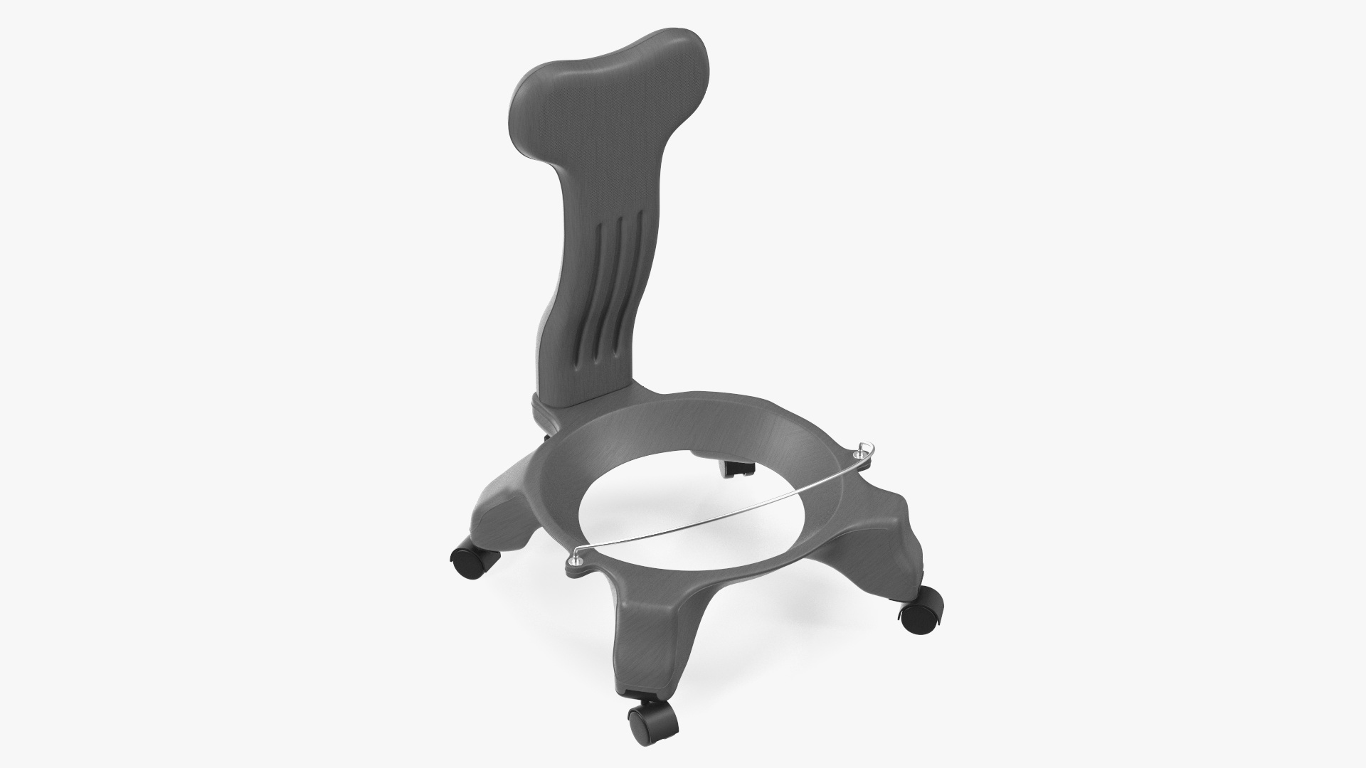 Gaiam Chair Grey Empty 3D