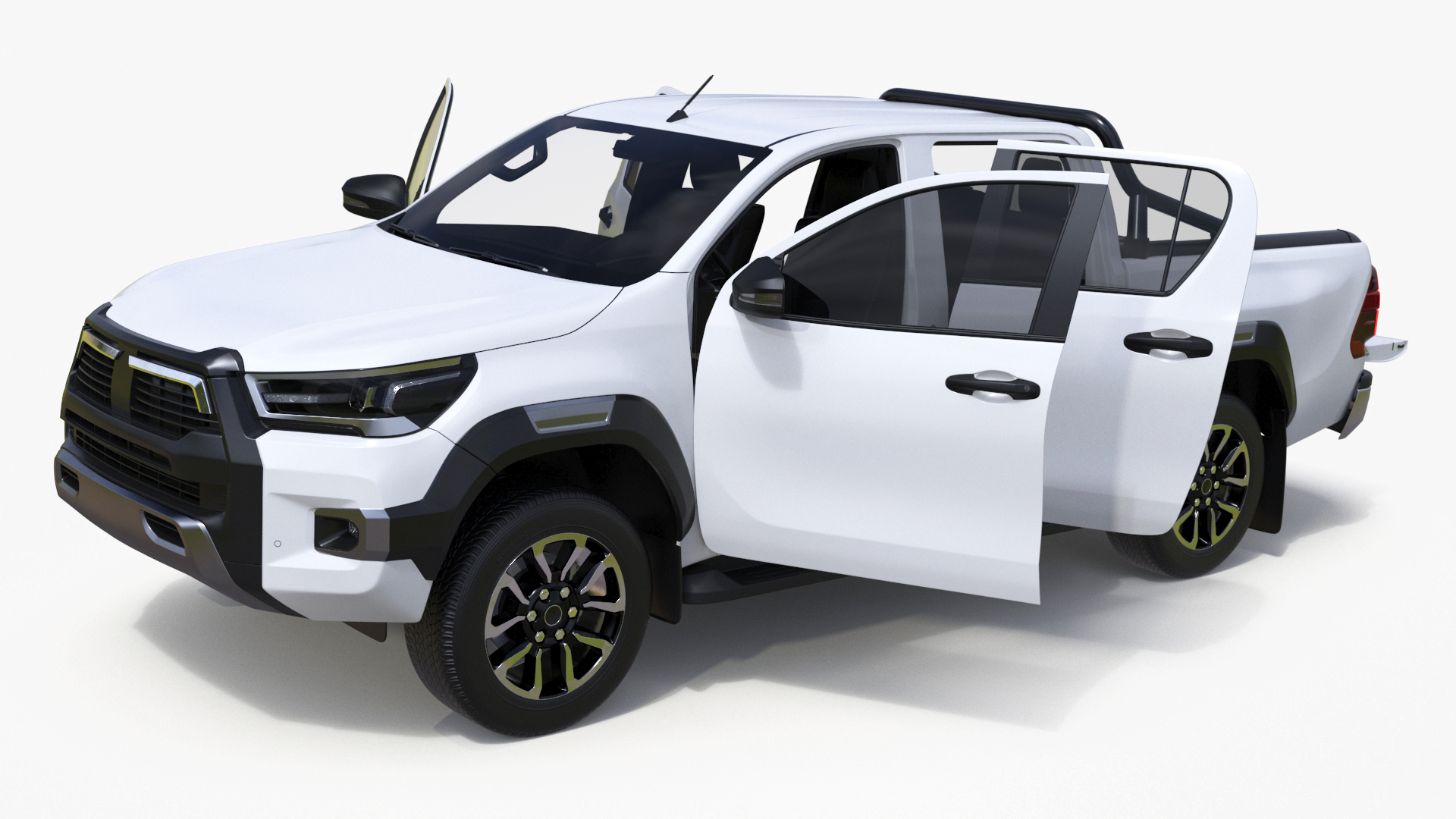 3D Pickup Truck White model