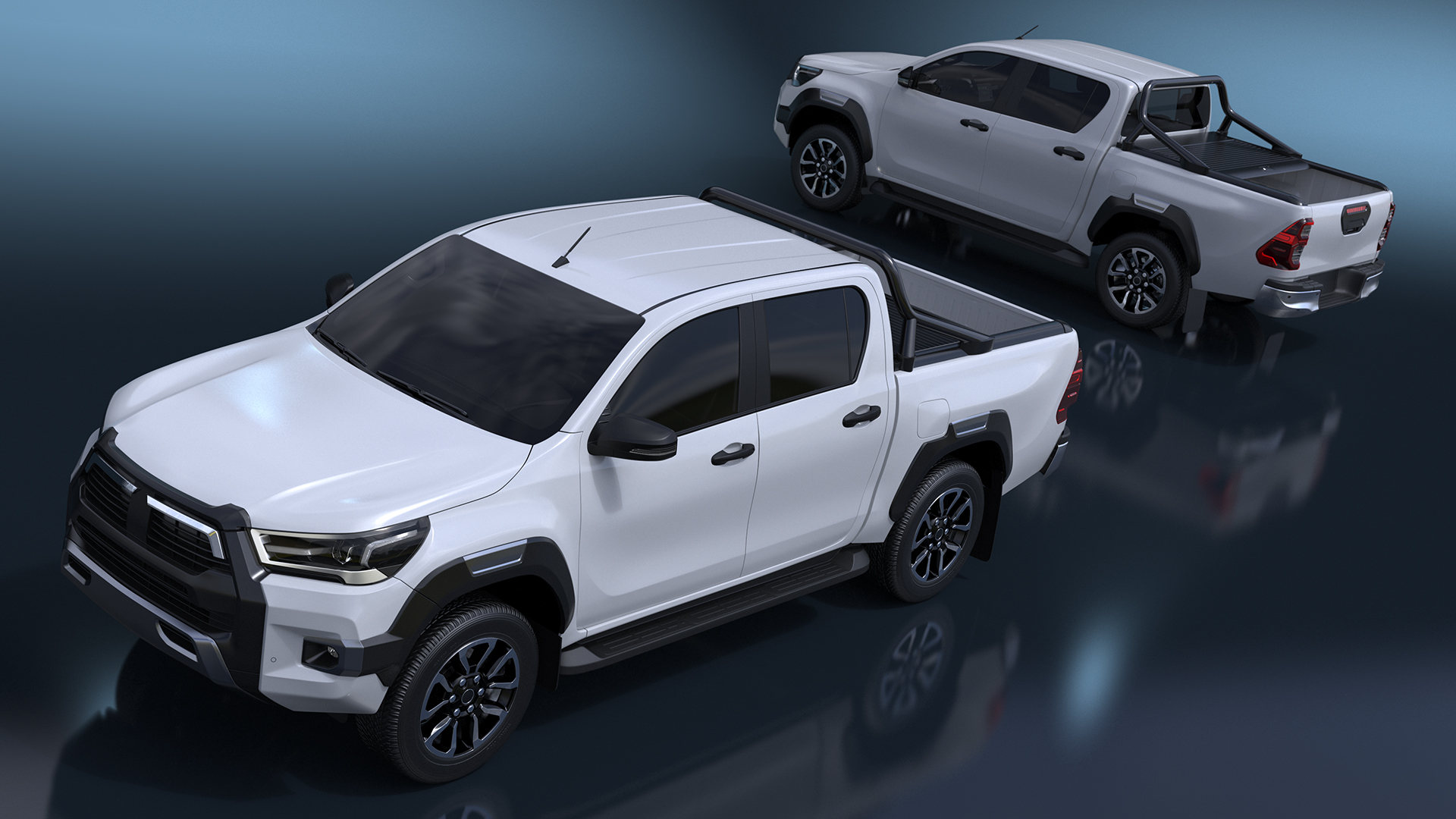 3D Pickup Truck White model