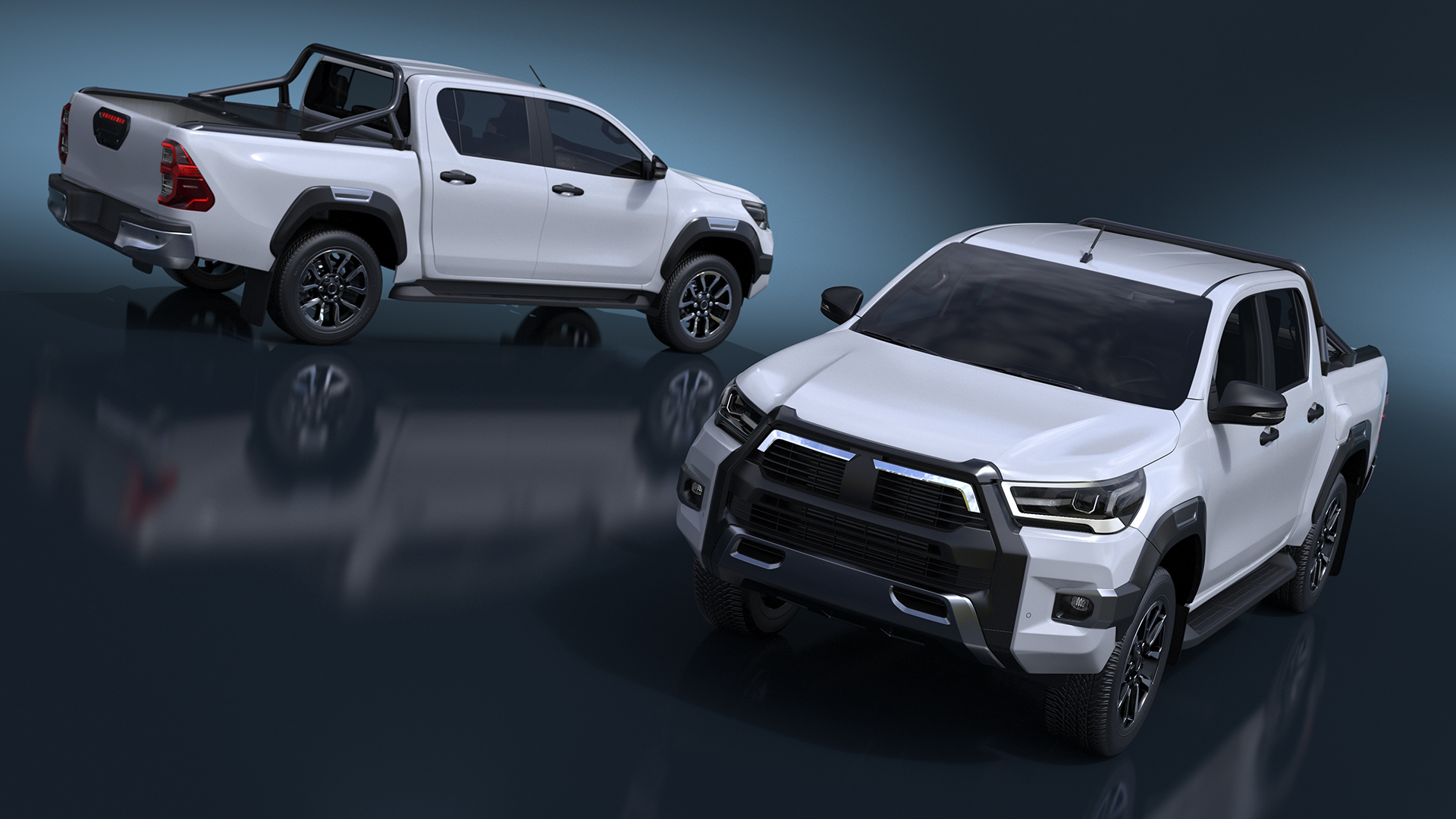 3D Pickup Truck White model