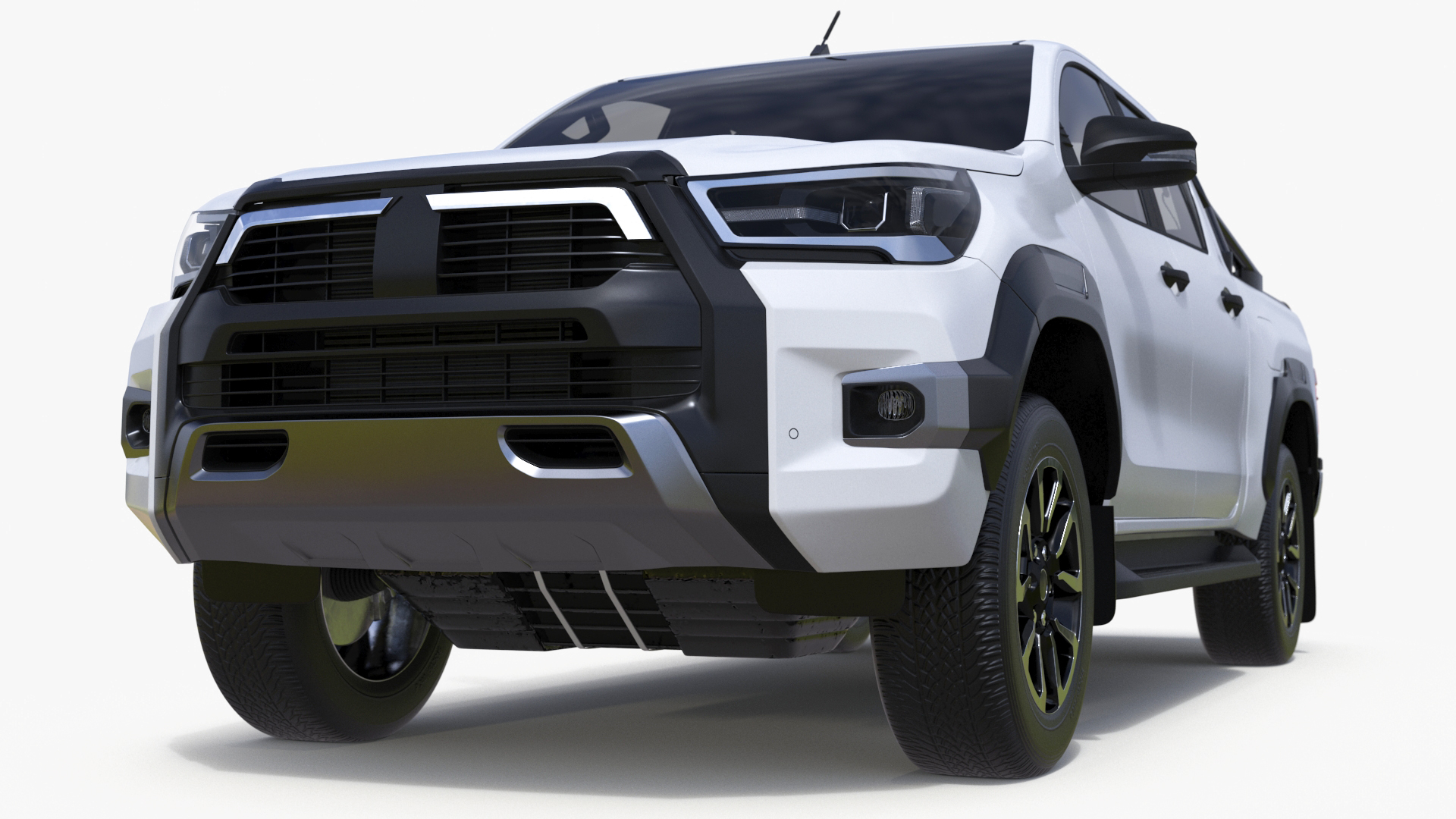 3D Pickup Truck White model