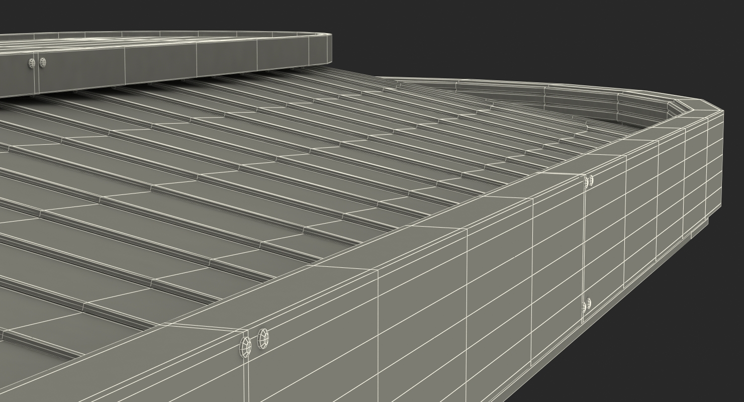 3D Baggage Conveyor Belt System model