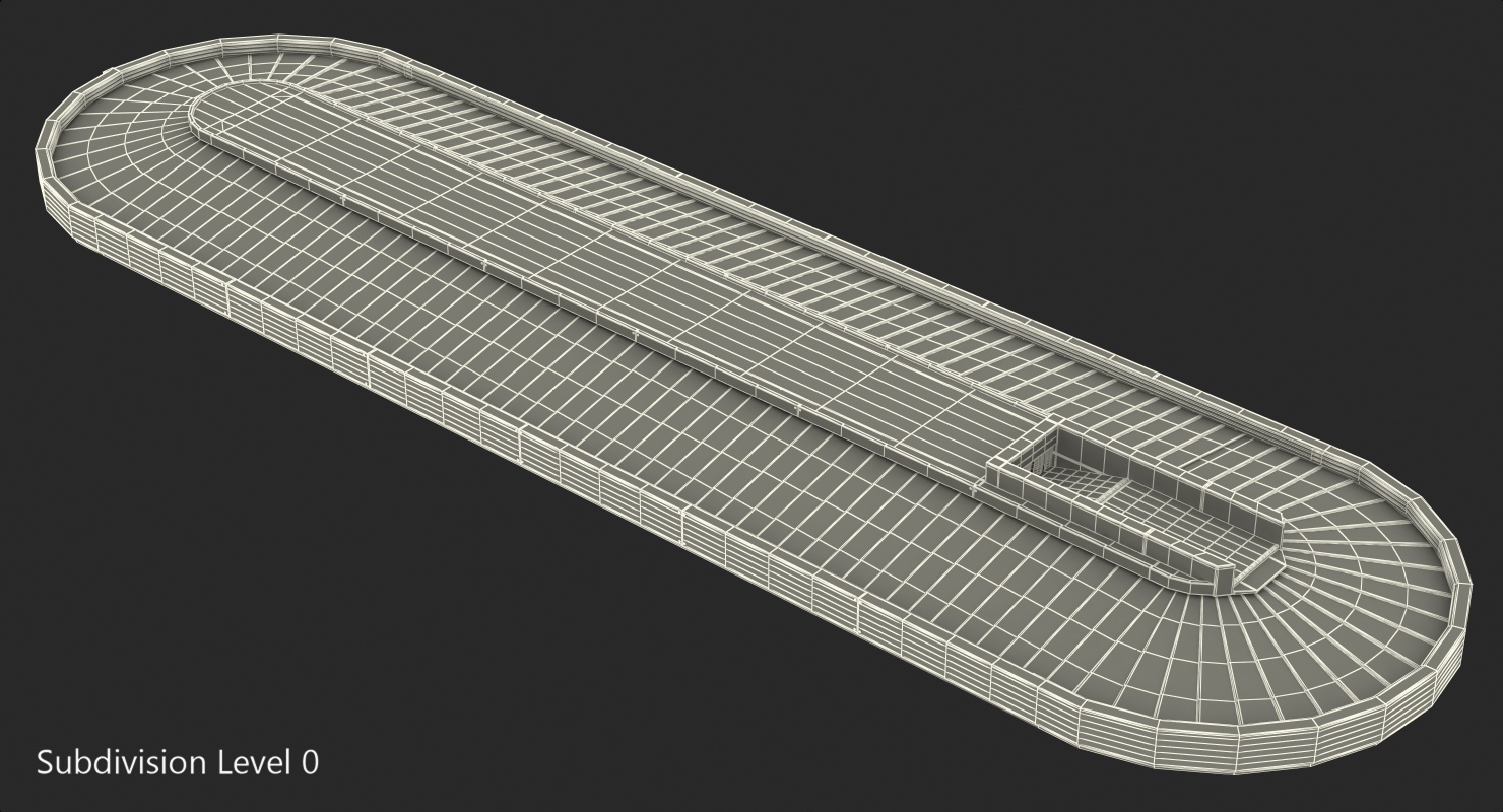 3D Baggage Conveyor Belt System model