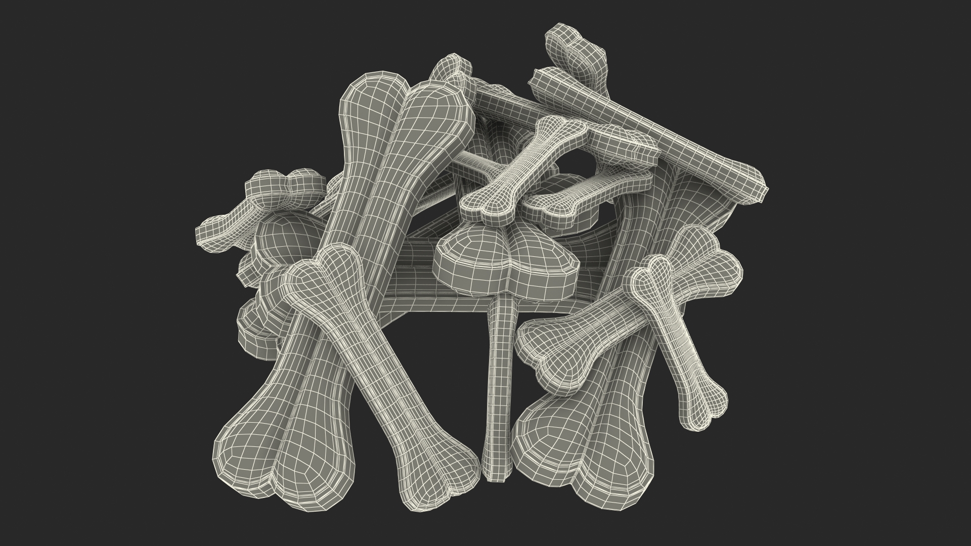 3D Heap of Dog Treats Dark model