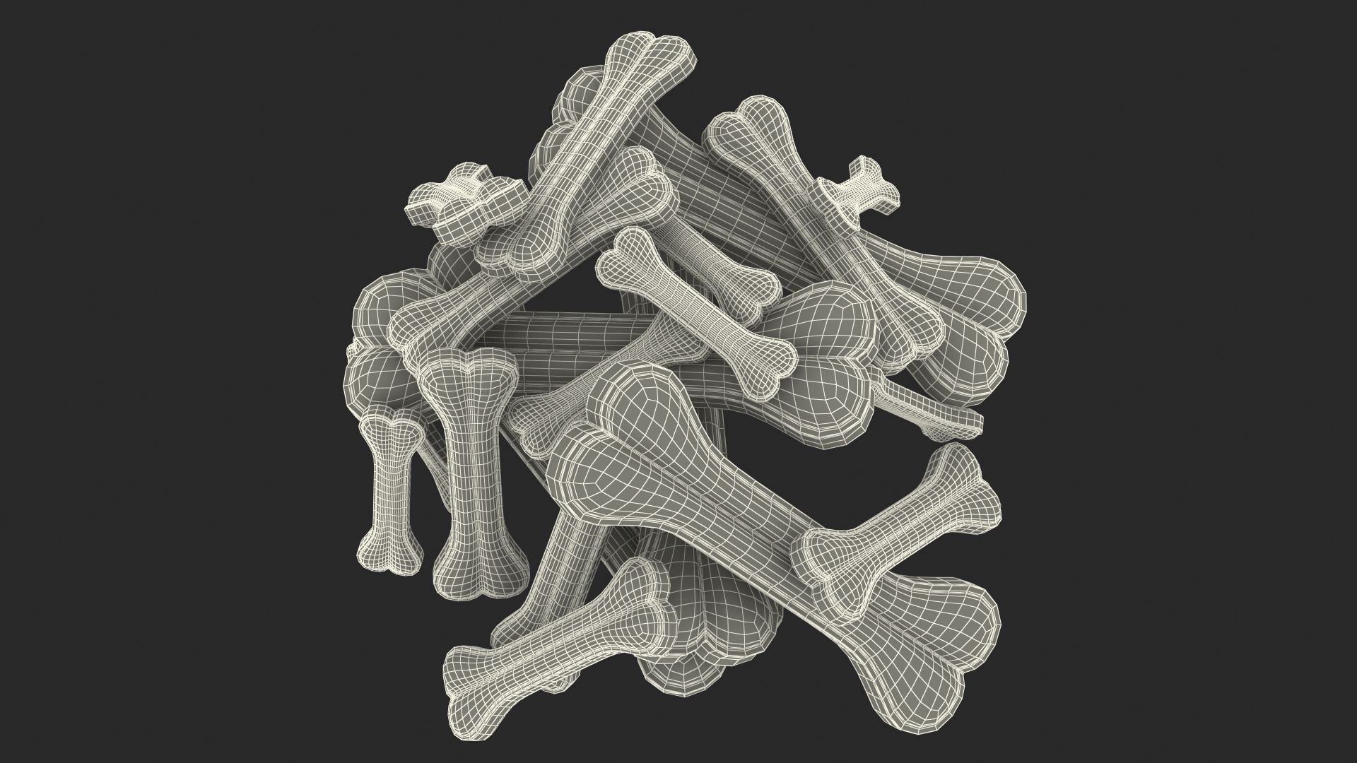 3D Heap of Dog Treats Dark model