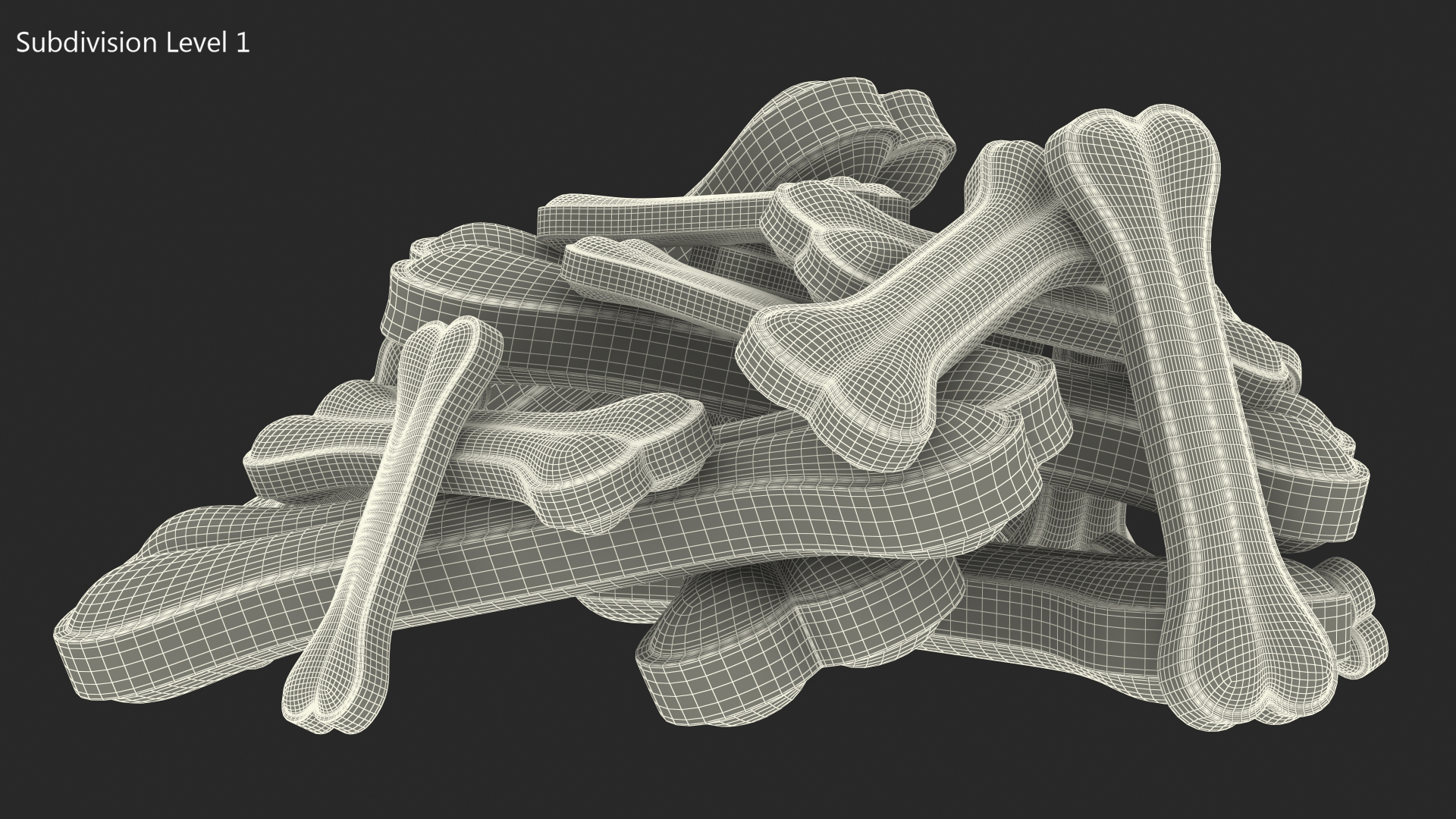 3D Heap of Dog Treats Dark model