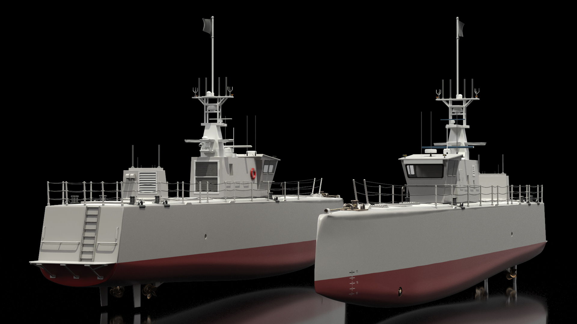 3D Unmanned Ship model