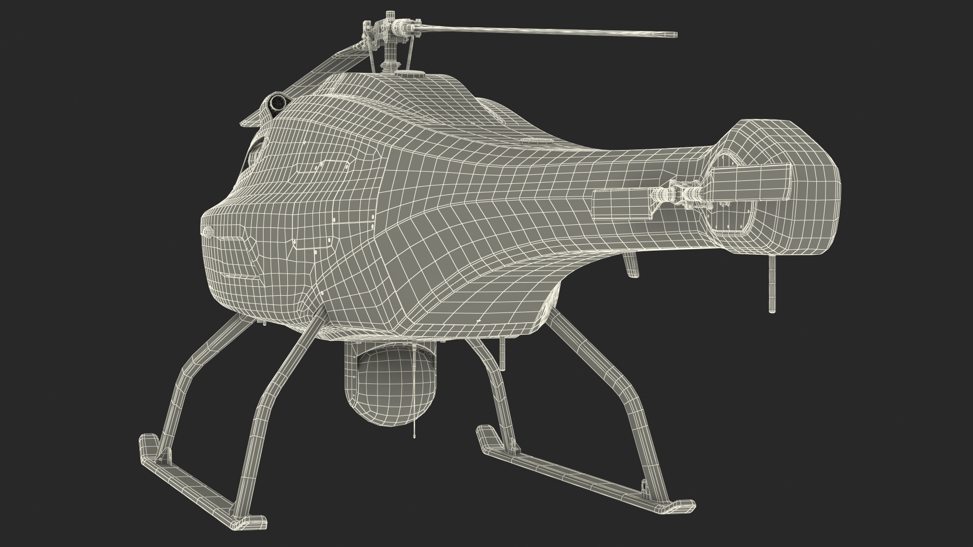 3D UAV Helicopter Rigged