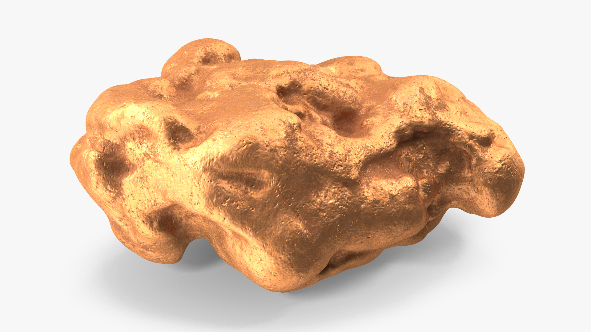 3D Metallic Mineral Copper model