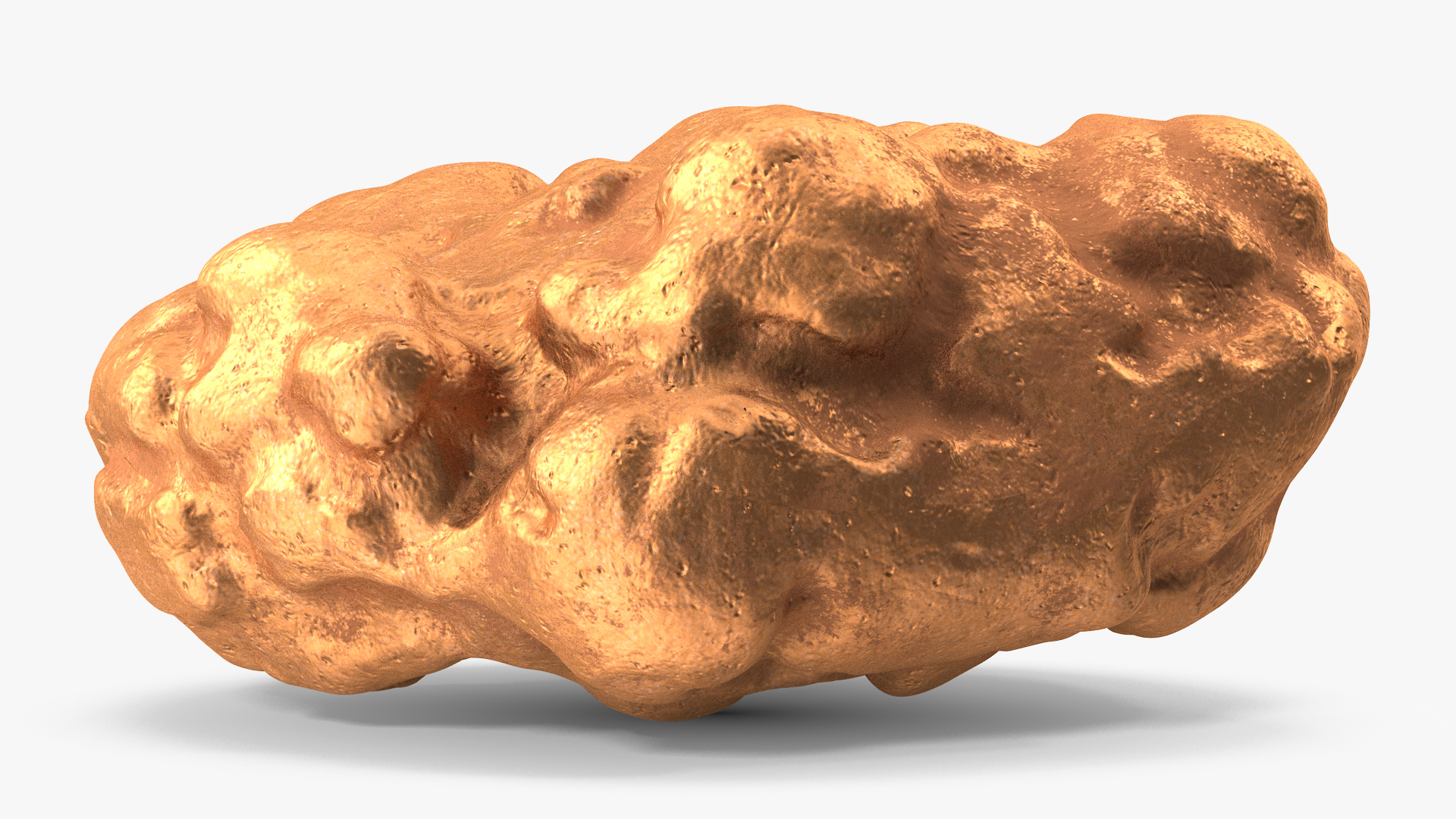 3D Metallic Mineral Copper model