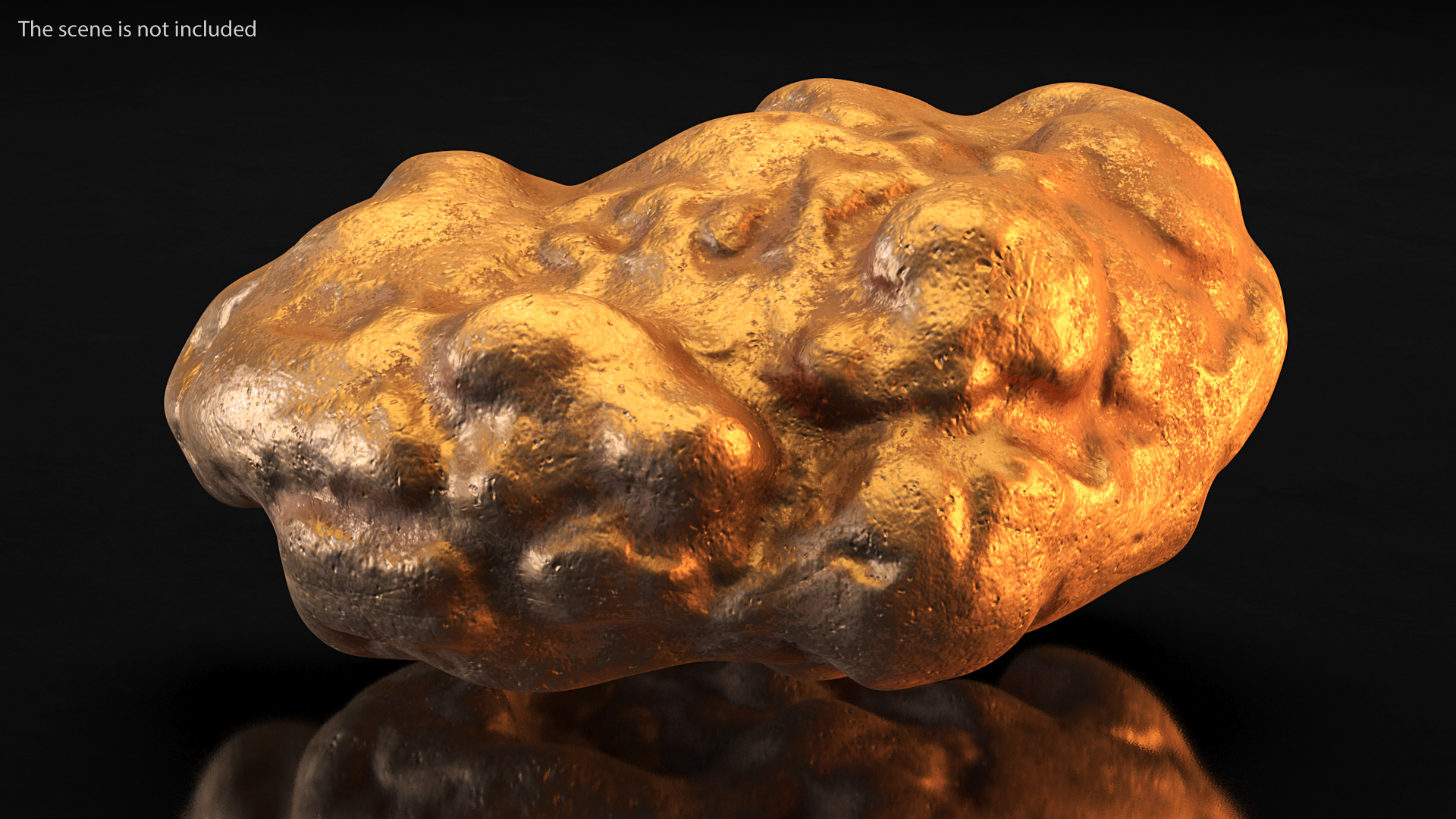 3D Metallic Mineral Copper model