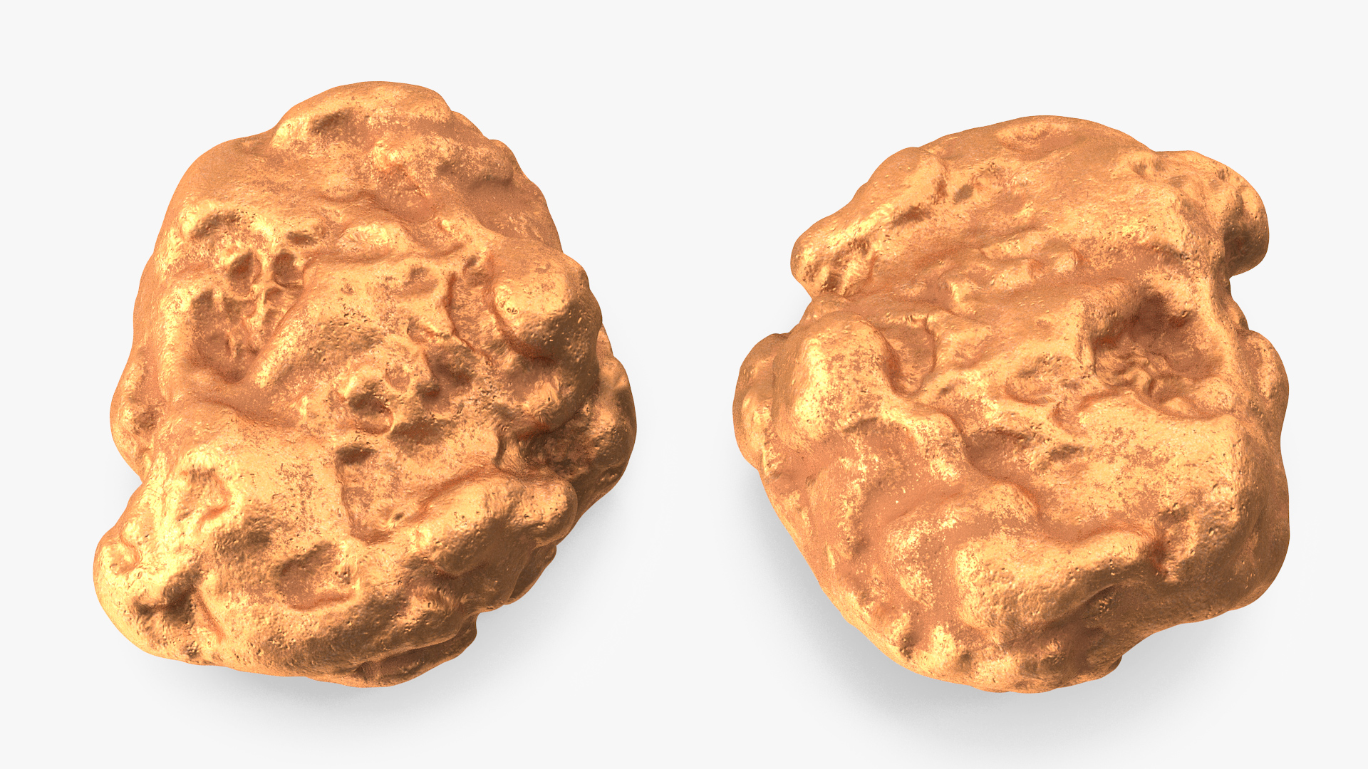 3D Metallic Mineral Copper model